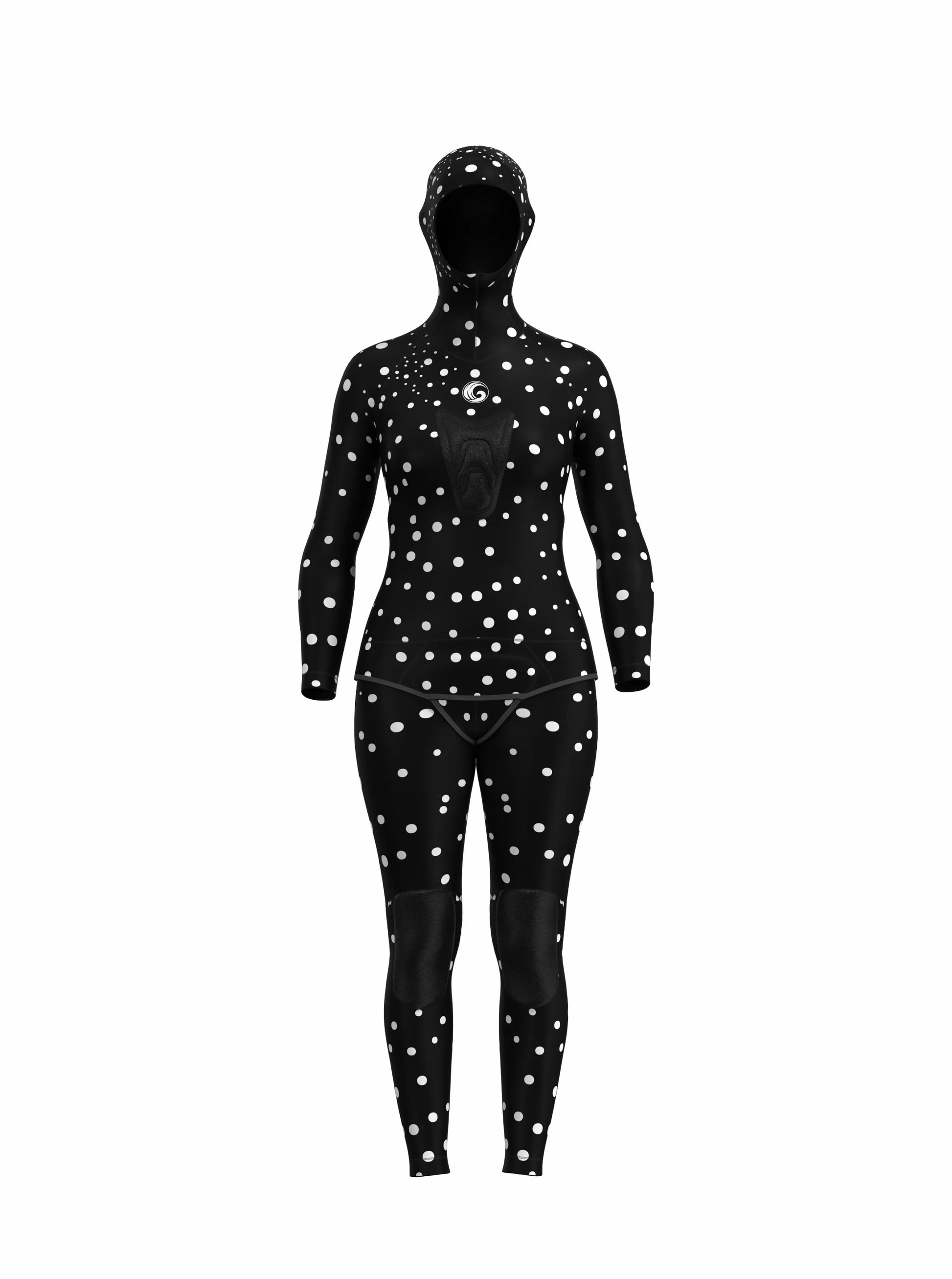 Women's Two Piece Spearfishing Wetsuit  Two-Piece with Chest Loading Pad - Whale Shark Edition