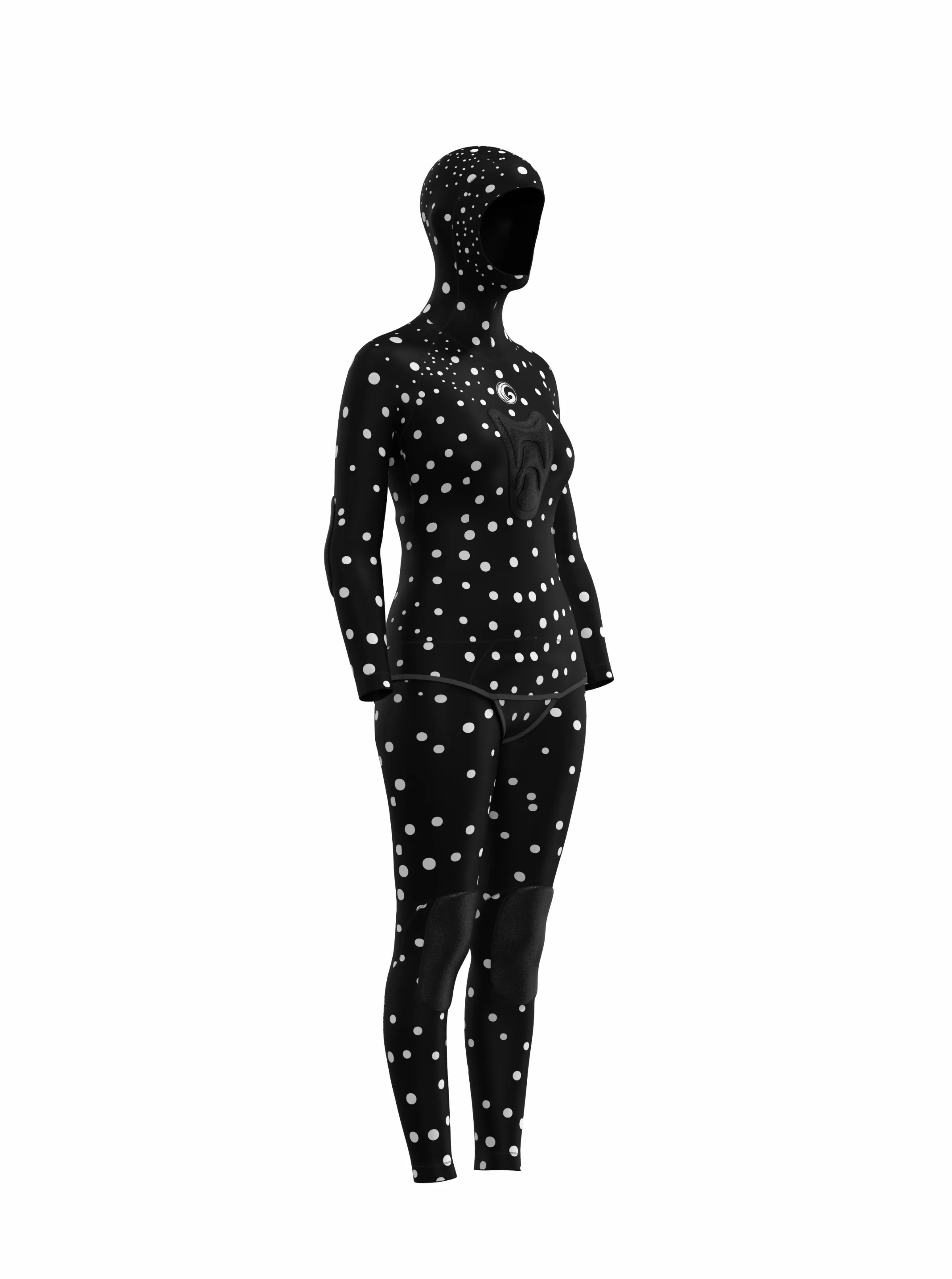 Women's Two Piece Spearfishing Wetsuit  Two-Piece with Chest Loading Pad - Whale Shark Edition