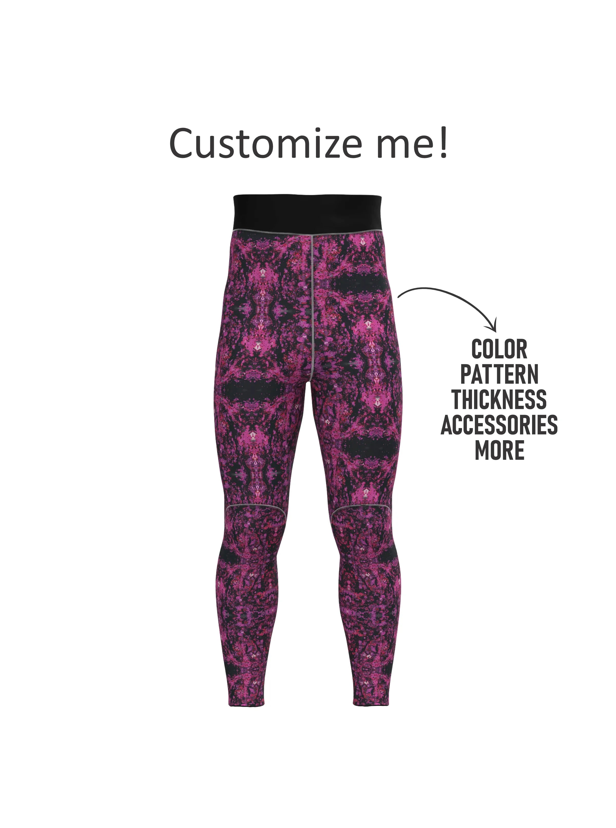 Men's Freediving High-Waisted Wetsuit Bottom - Bloom