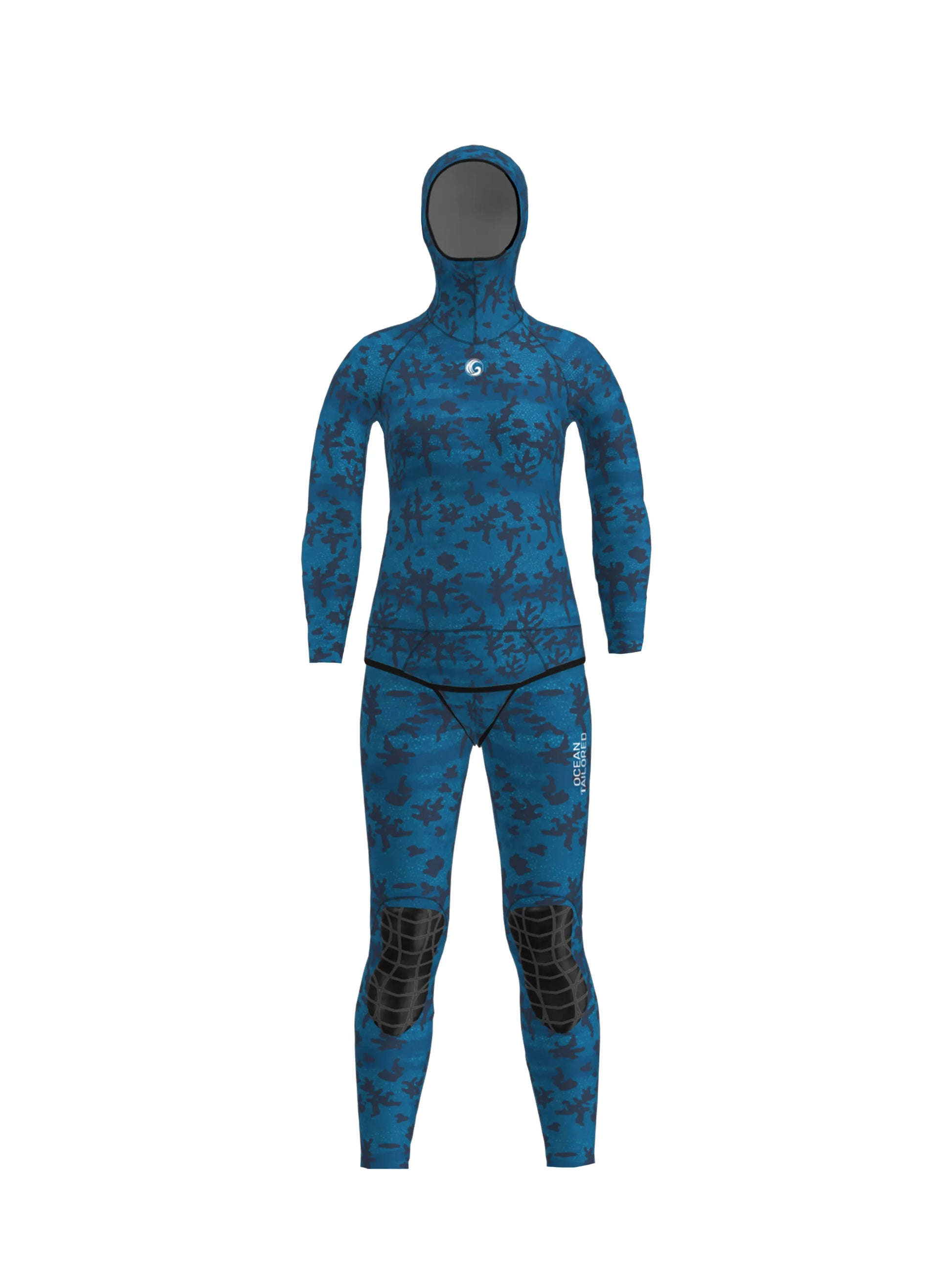 Women’s Two Piece Freediving Wetsuit  - Blue Reef