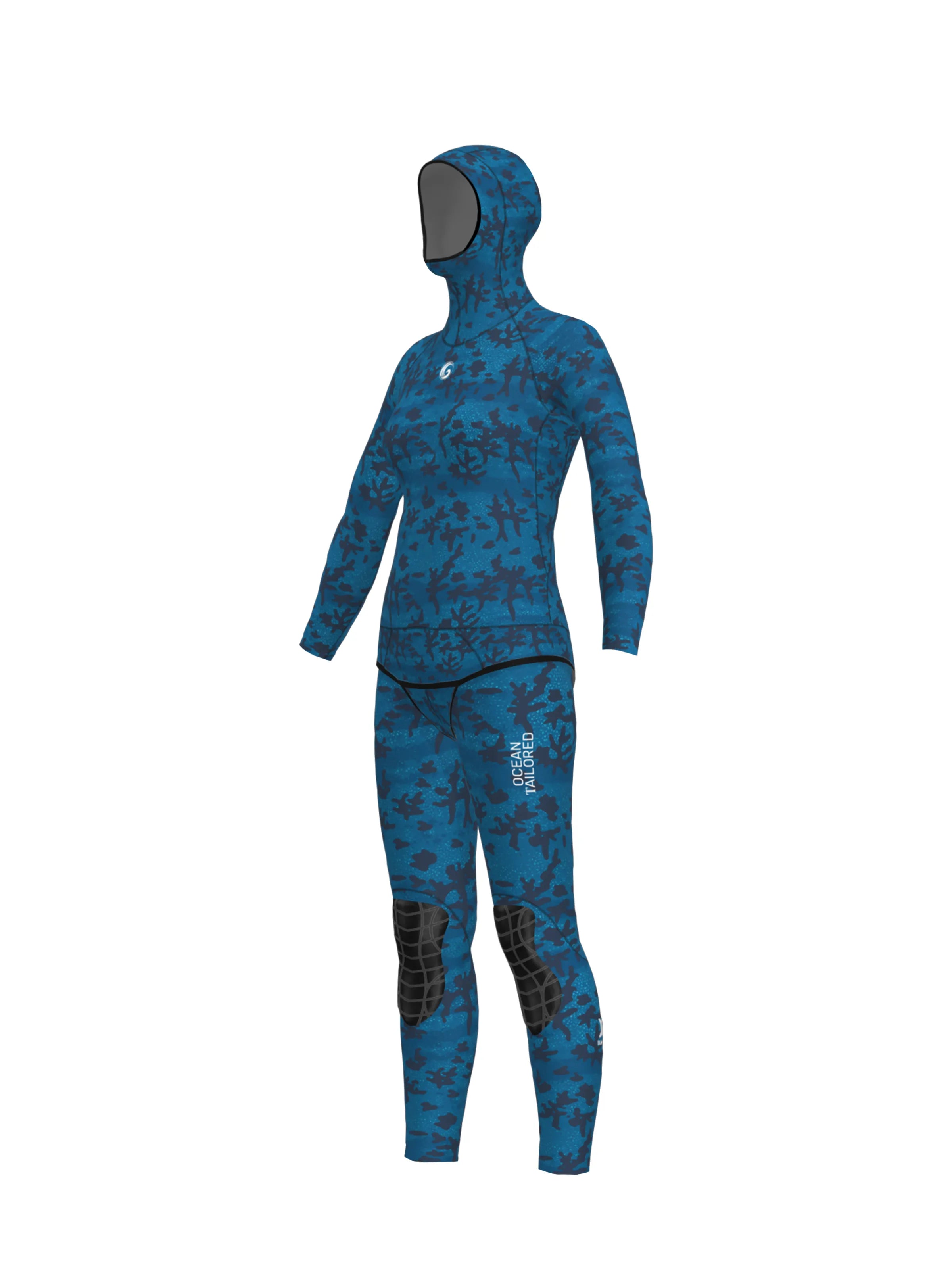 Women’s Two Piece Freediving Wetsuit  - Blue Reef