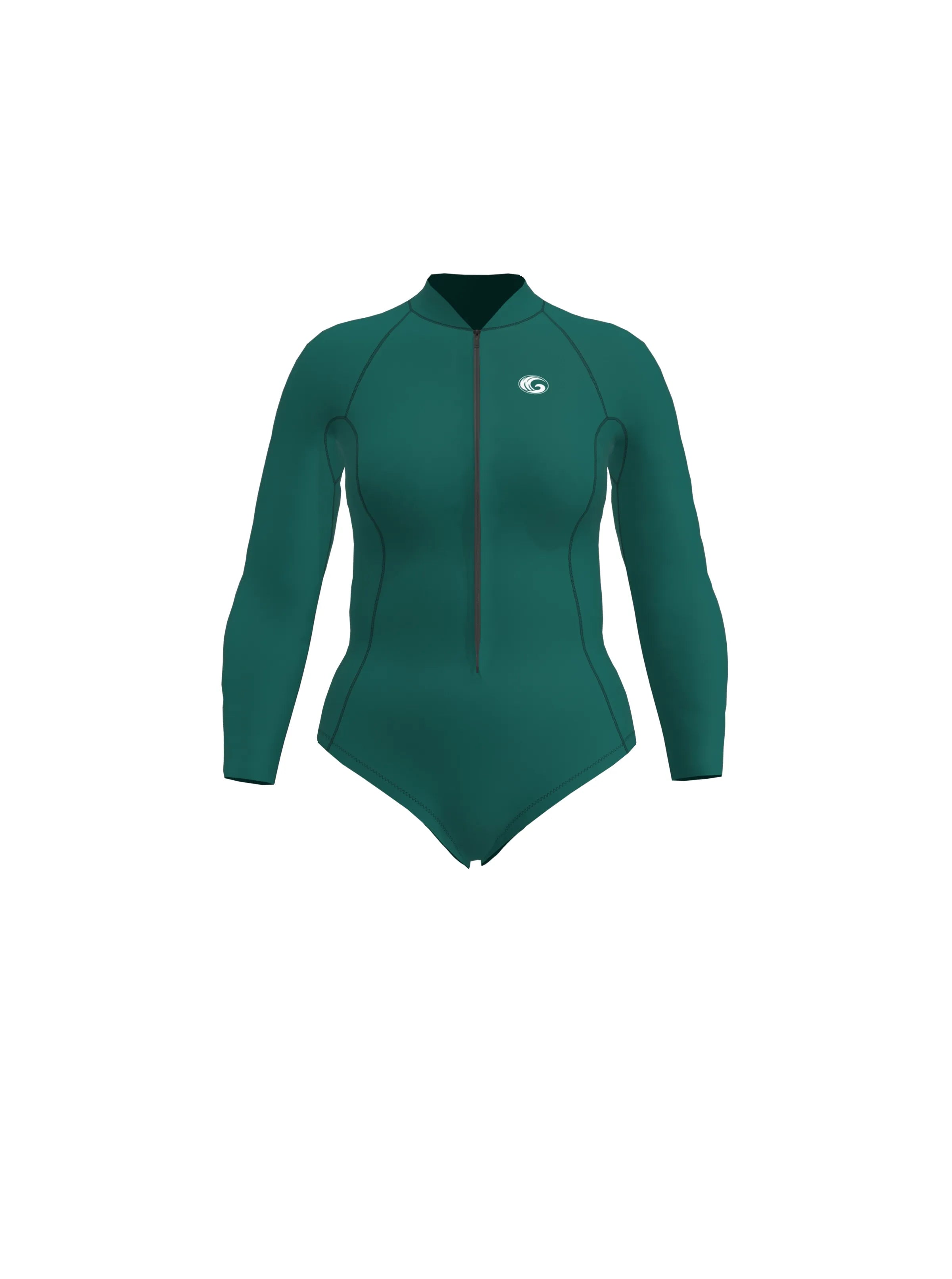 Women’s Long Sleeve Springsuit Surfing Wetsuit – Front Zip