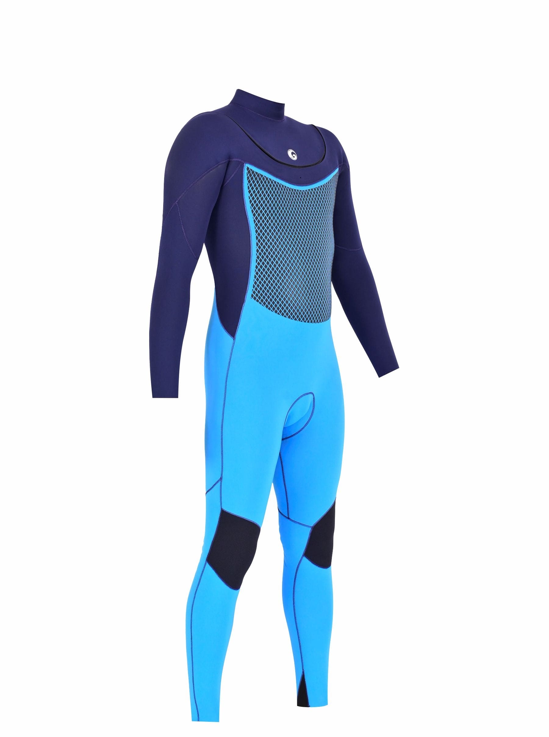Full Custom Wetsuits For Men Black Blue Side View