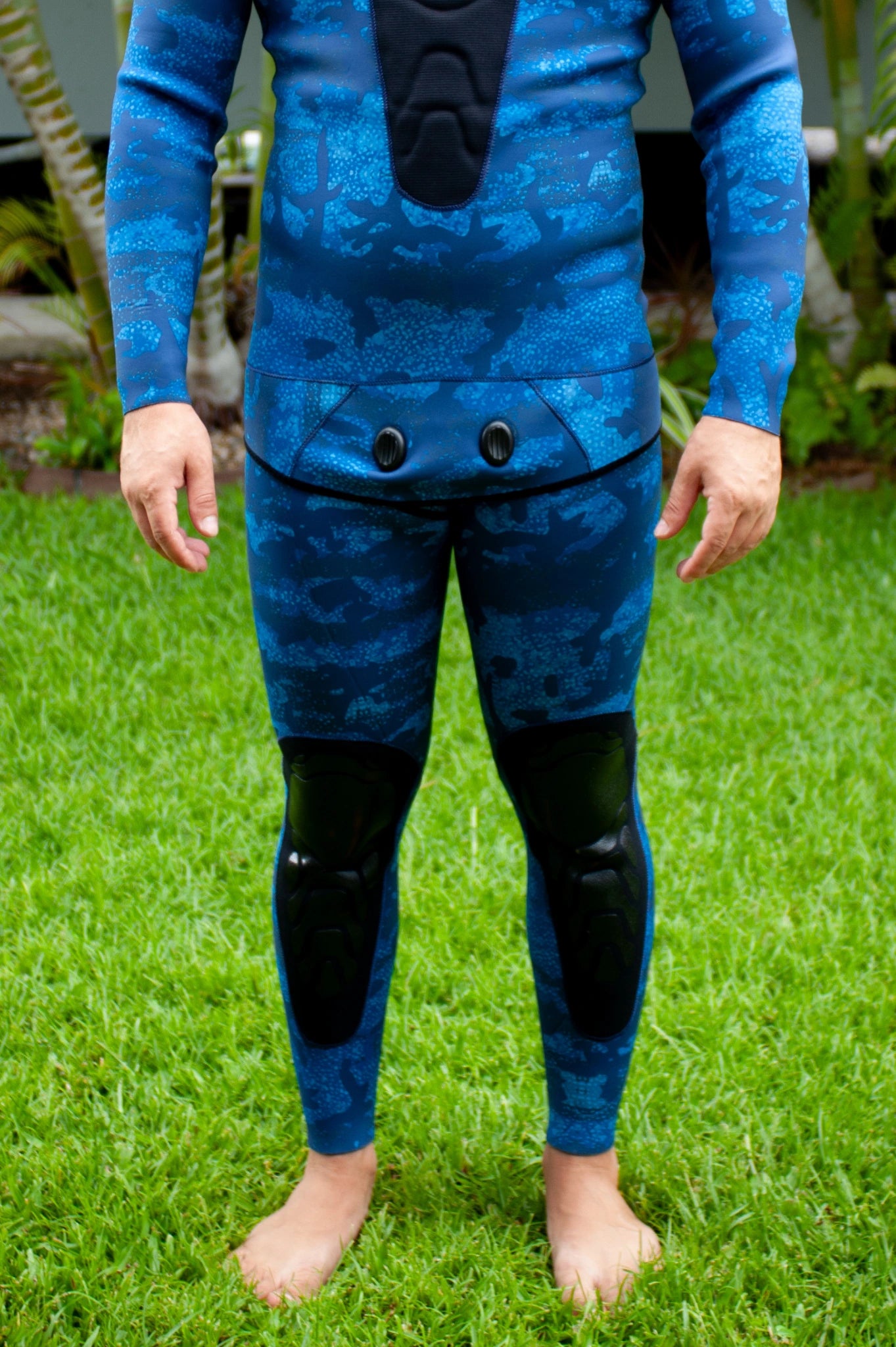 Men's Freediving High-Waisted Wetsuit Bottom - Blue Reef