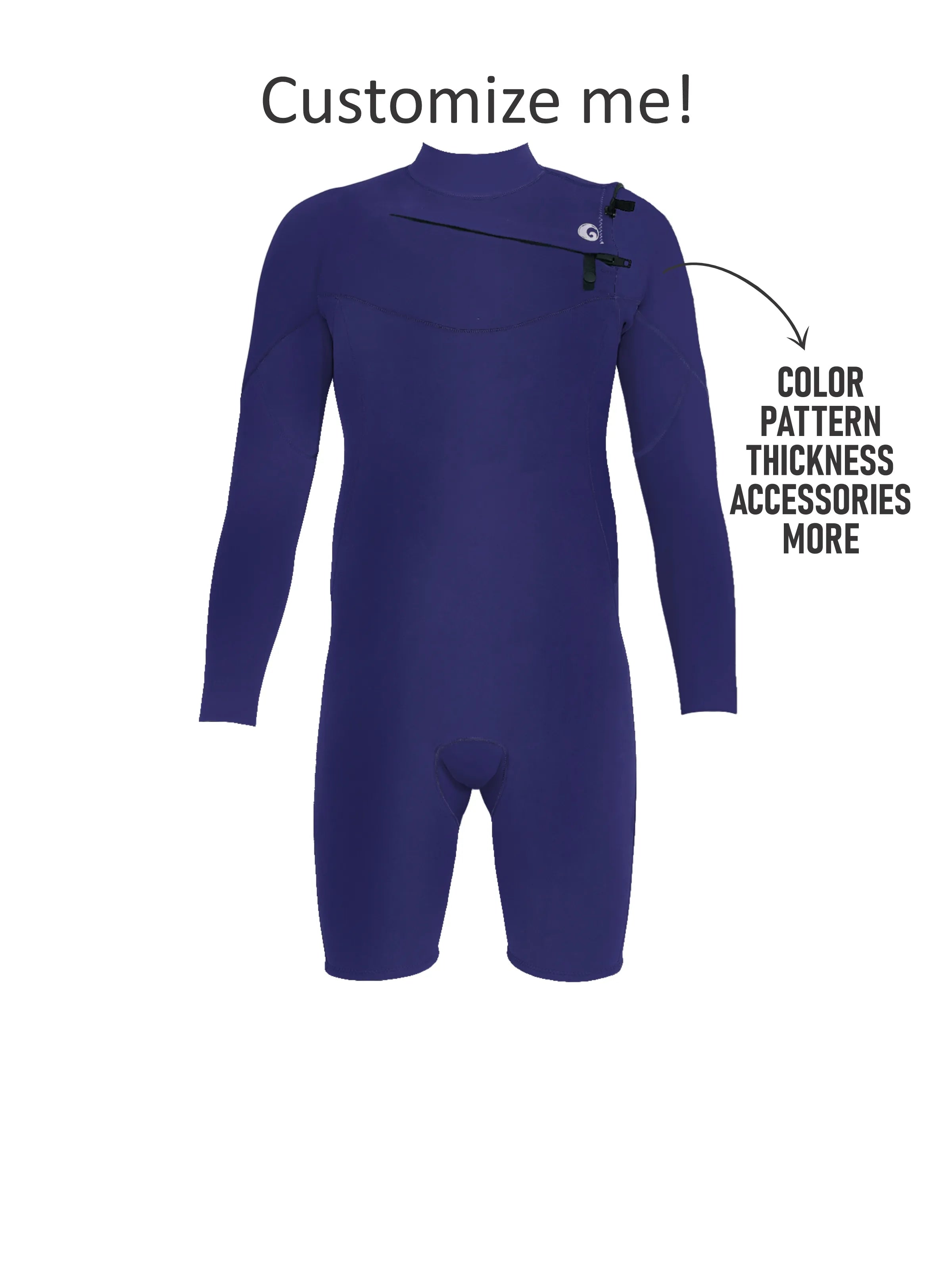 Men’s Long Arm Spring Wetsuit Blue