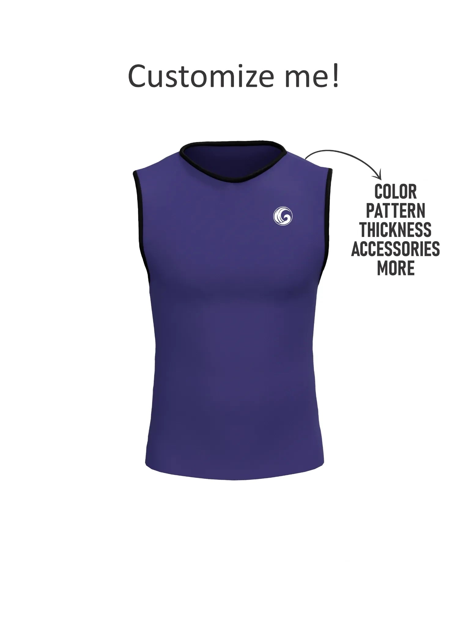 Men’s Neoprene Vest – Zipperless Blue