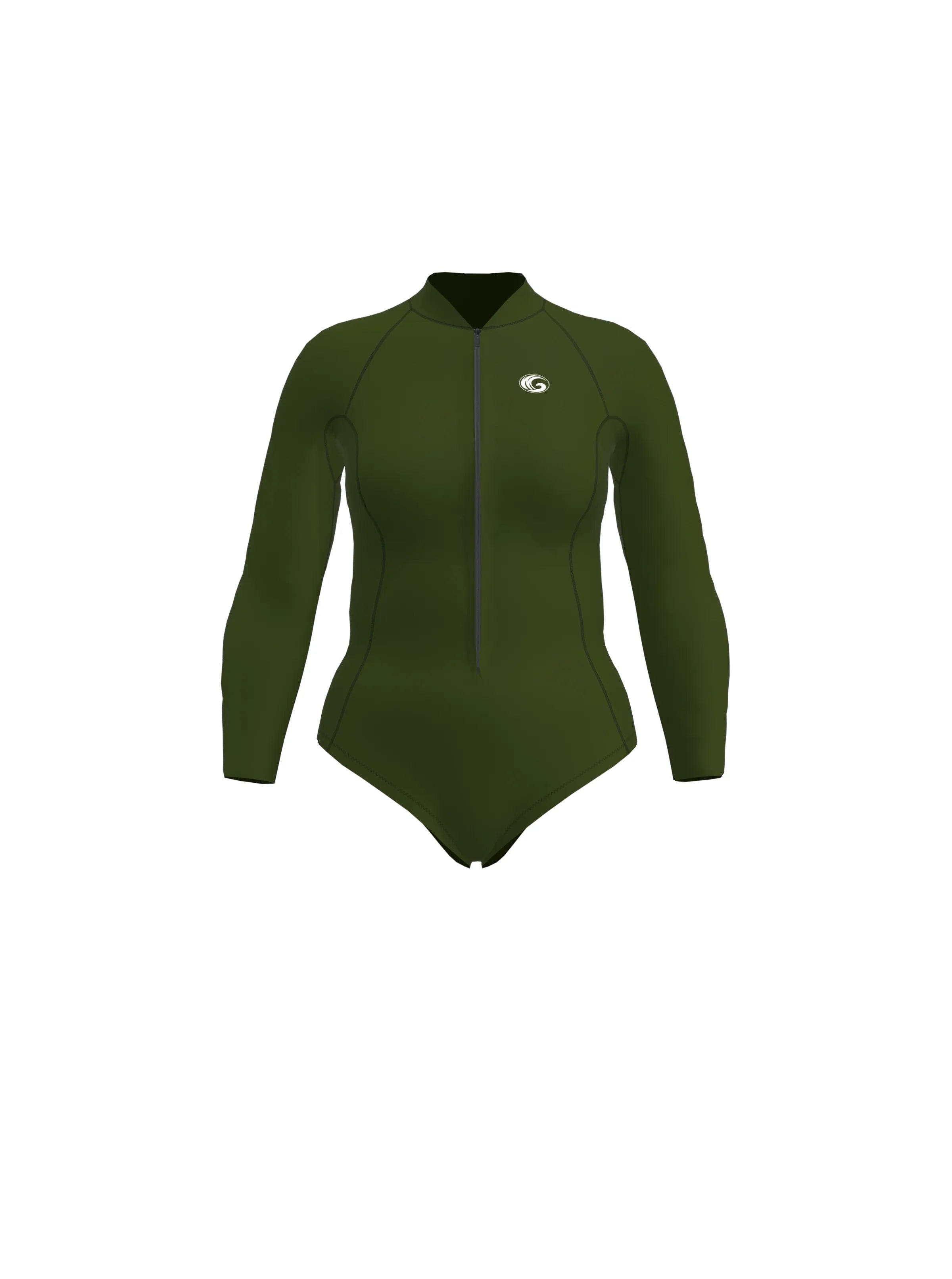 Women’s Long Sleeve Springsuit Surfing Wetsuit – Front Zip