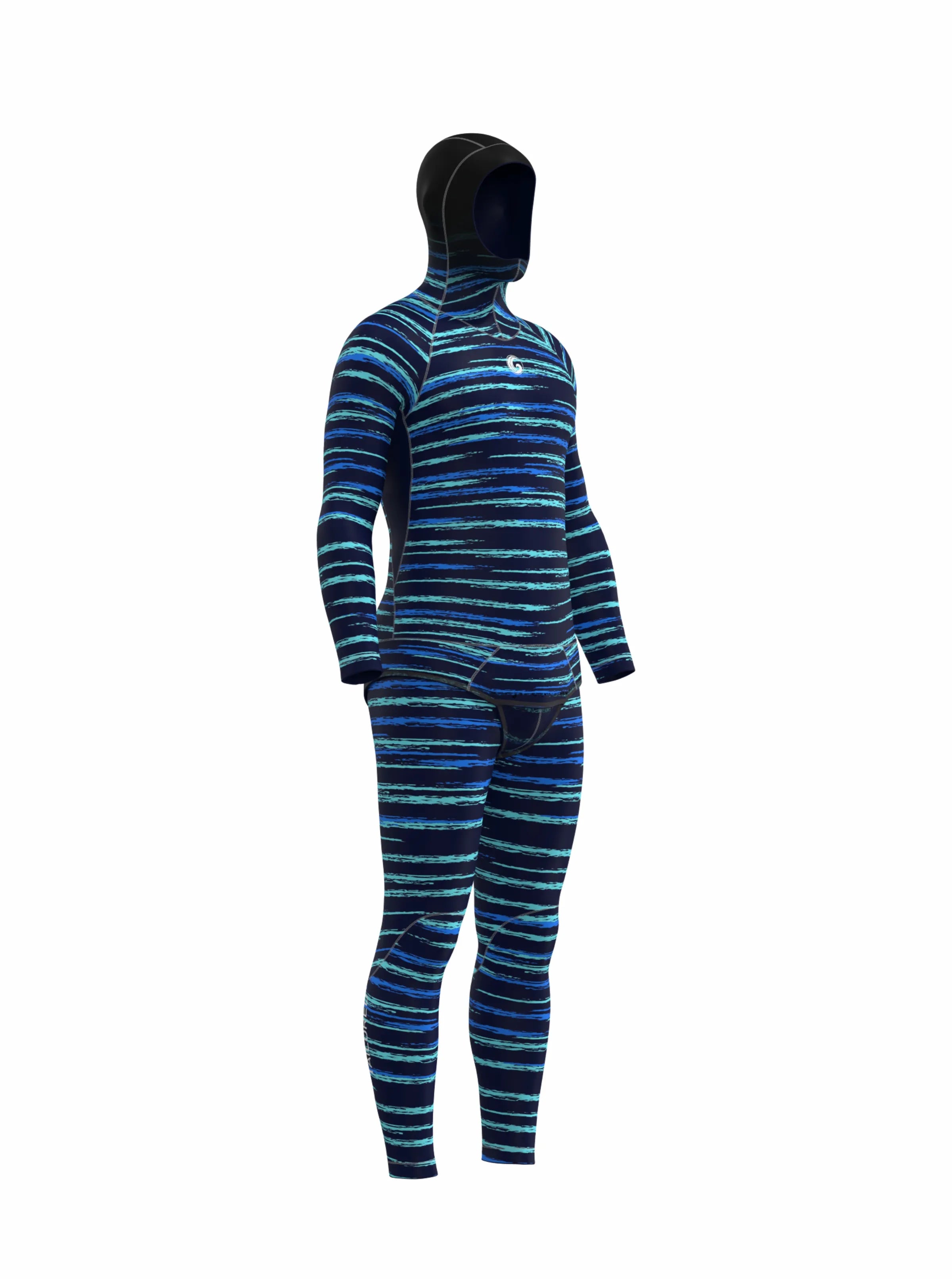 Men’s Two Piece Freediving Wetsuit  - Wahoo Print