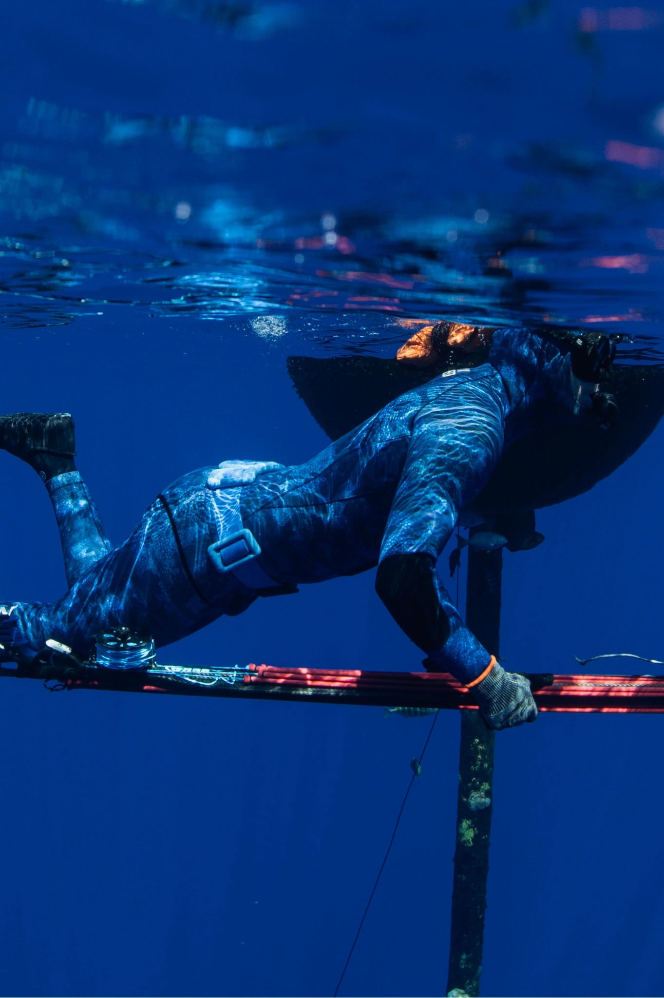 Men’s Freediving Wetsuit Top - Blue Reef