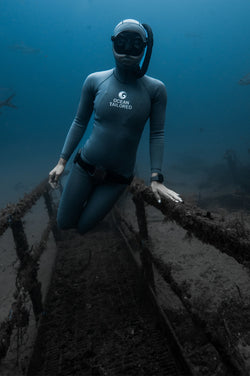 Women's Two Piece Freediving Wetsuit  - Solid Colors