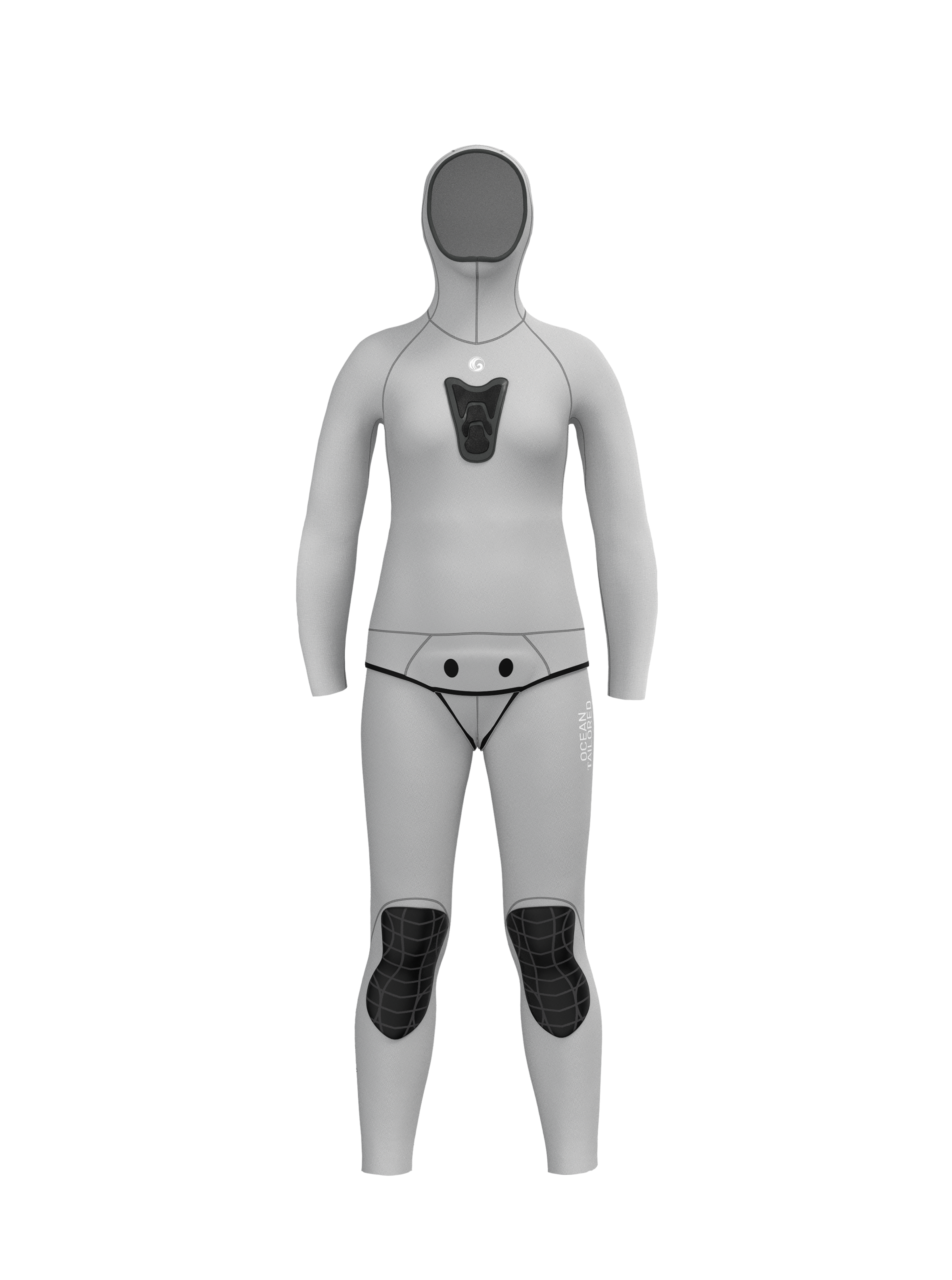 Women's Two Piece Spearfishing Wetsuit  Two-Piece with Chest Loading Pad - Solid Colors
