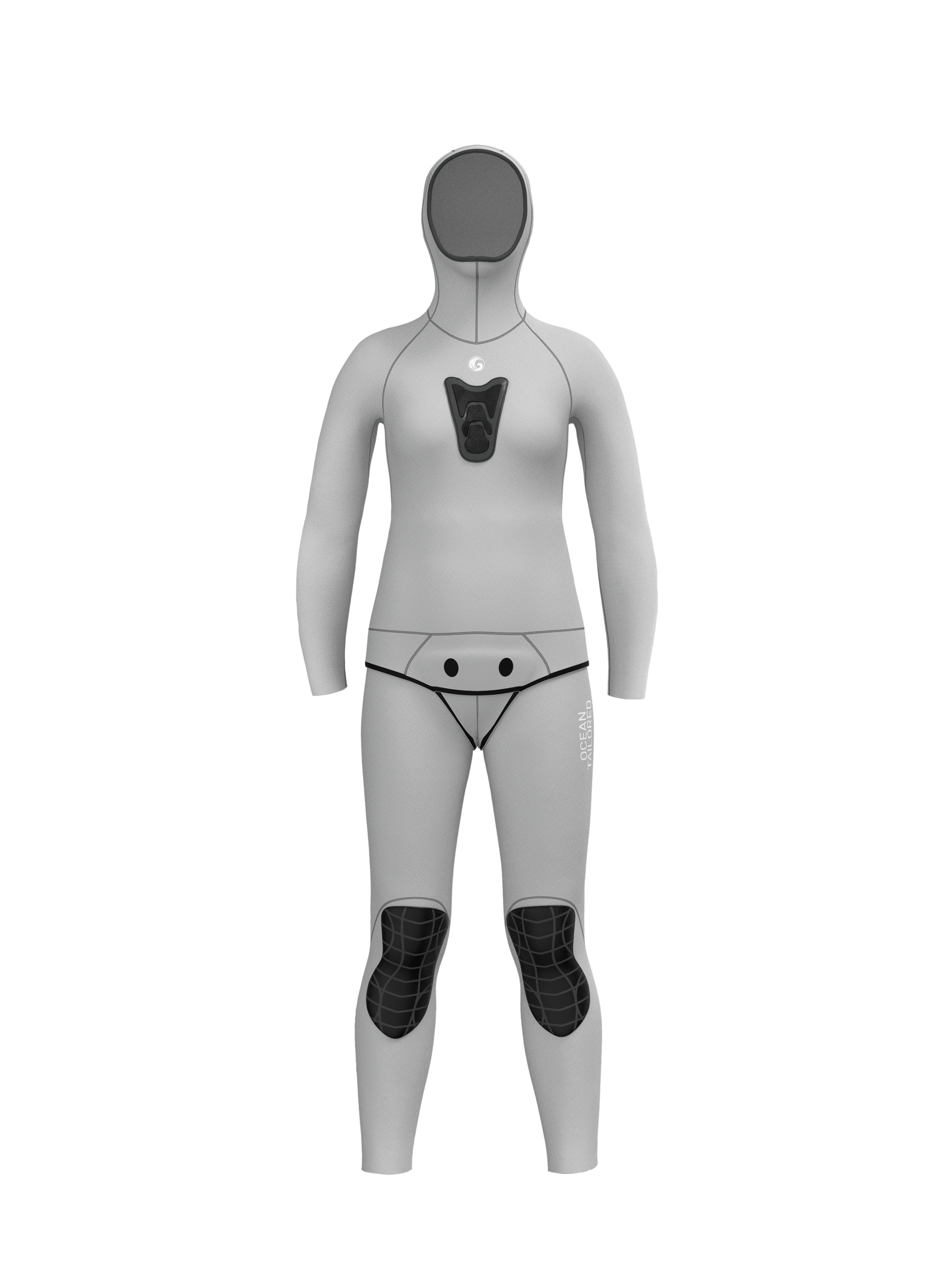Women's Two Piece Spearfishing Wetsuit  Two-Piece with Chest Loading Pad - Solid Colors