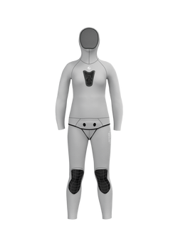 Women's Two Piece Spearfishing Wetsuit  Two-Piece with Chest Loading Pad - Solid Colors