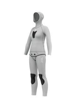 Women's Two Piece Spearfishing Wetsuit  Two-Piece with Chest Loading Pad - Solid Colors