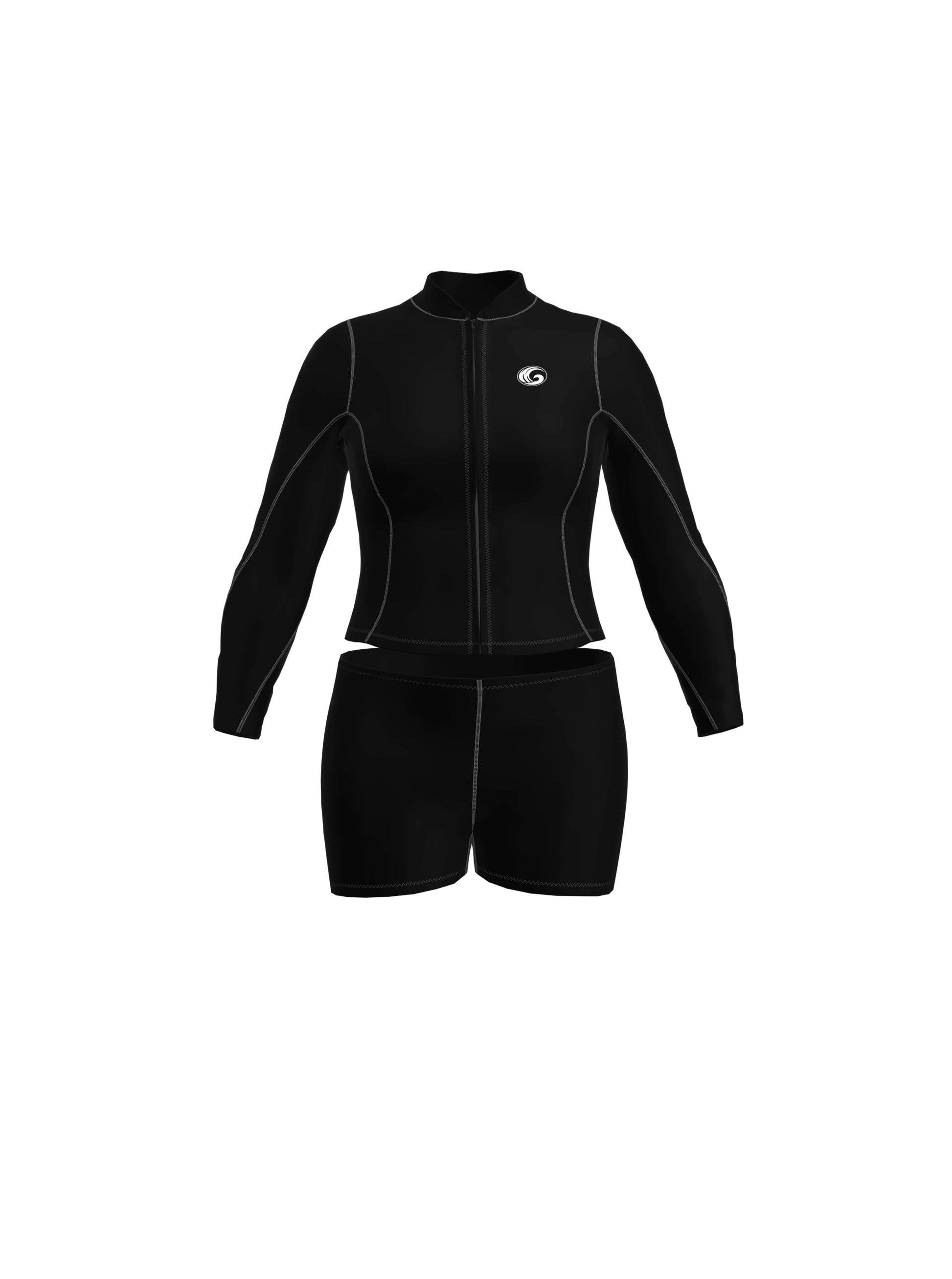 Women’s Neoprene Jacket & Shorts Surfing Wetsuit Set