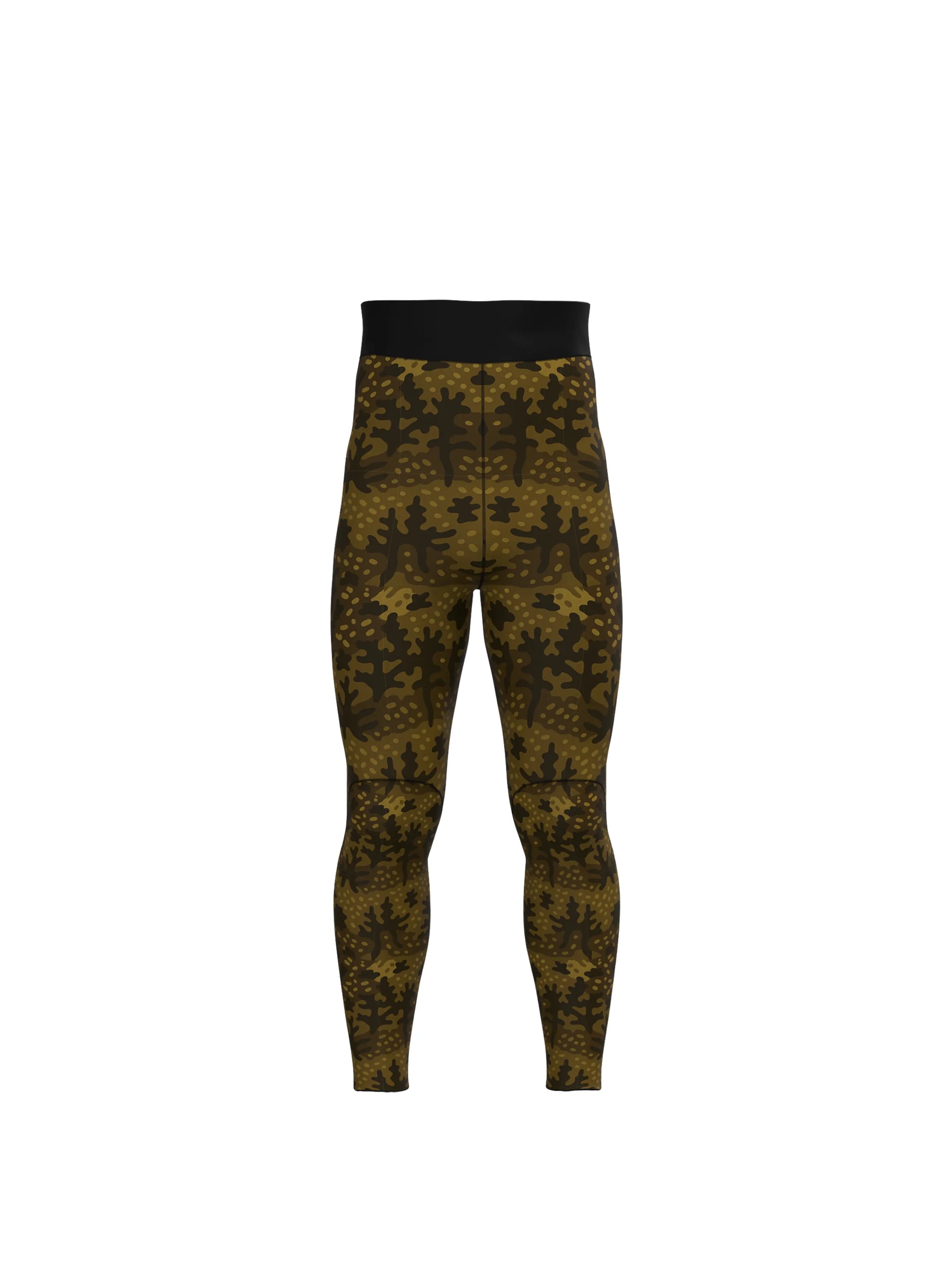 Men's Freediving High-Waisted Wetsuit Bottom - Rock Moss