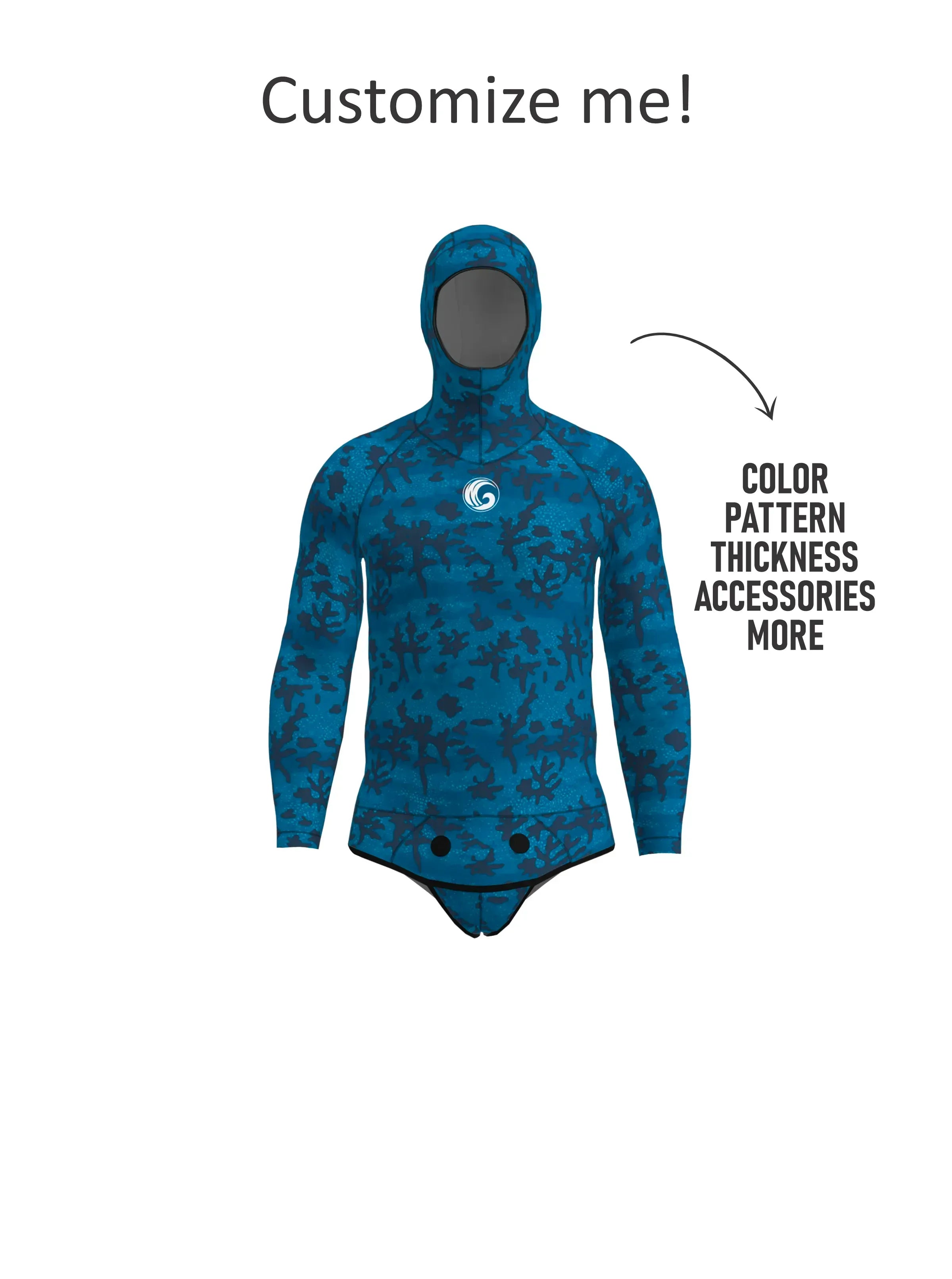 Men’s Freediving Wetsuit Top - Rock Moss