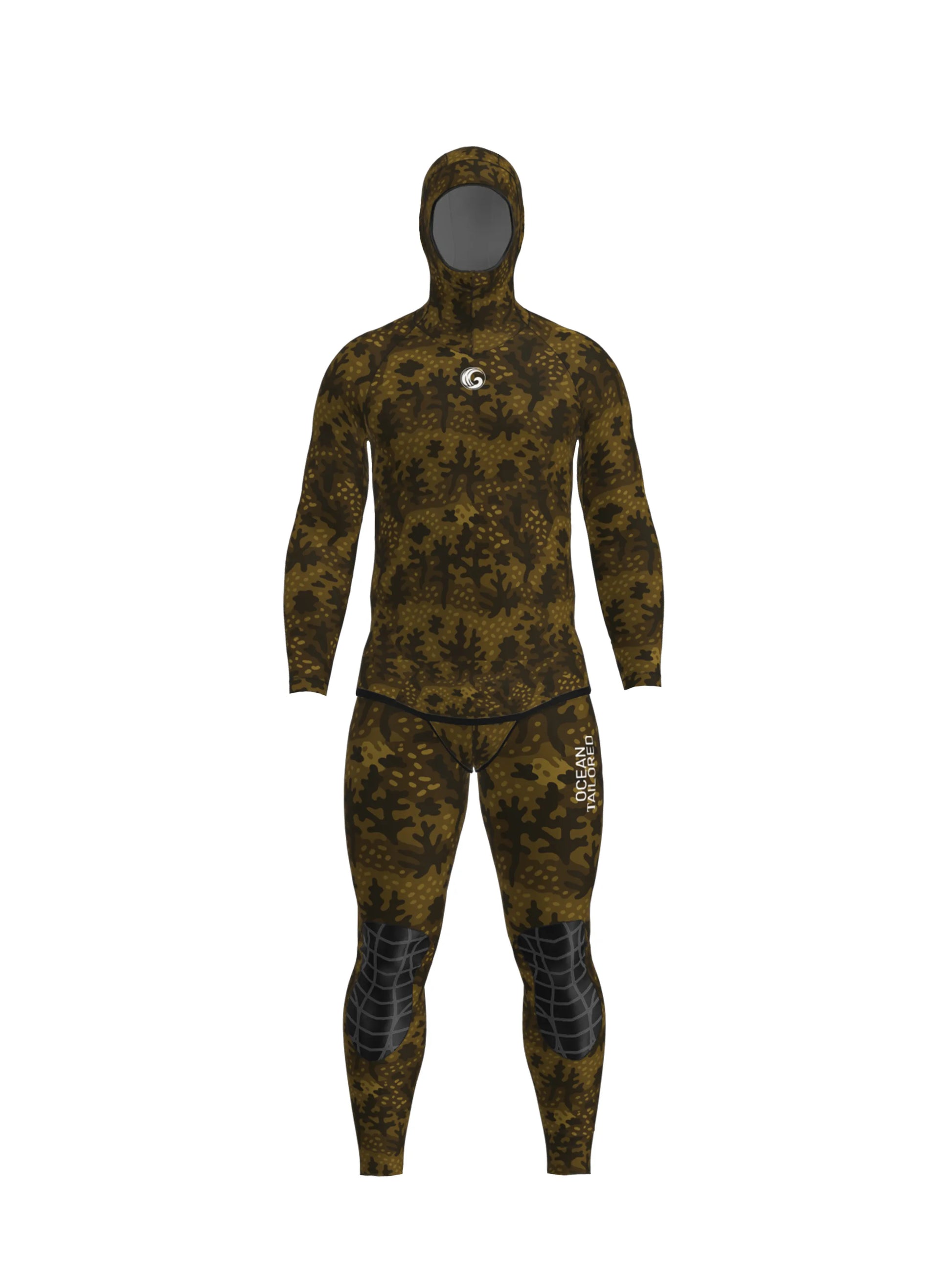 Men’s Two Piece Freediving Wetsuit   - Rock Moss