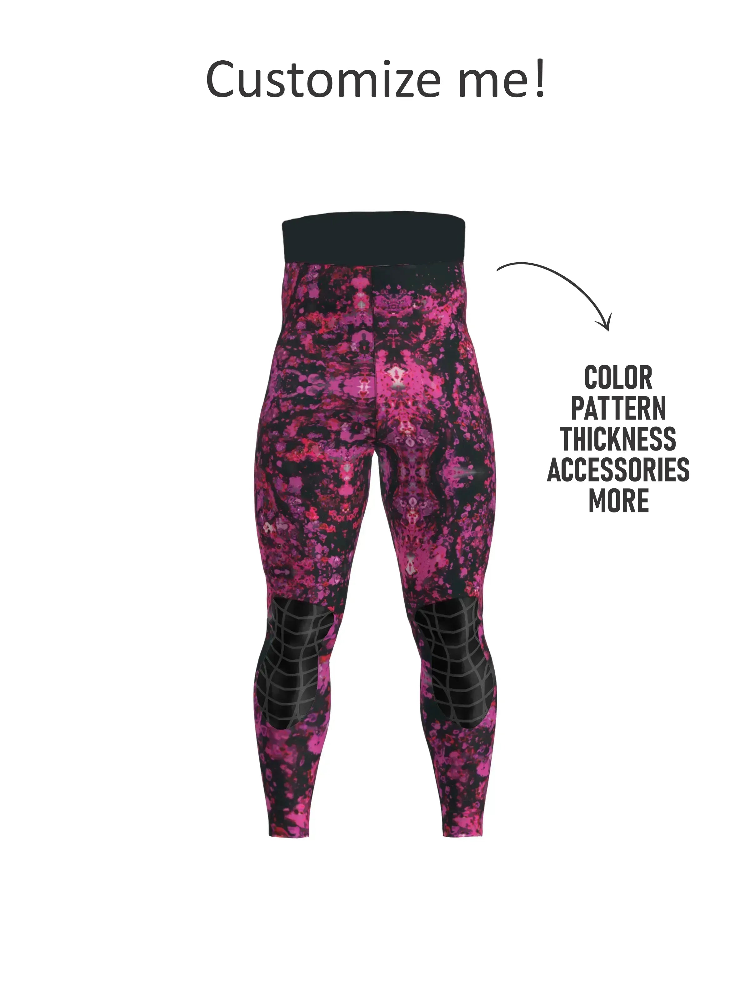 Men's Freediving High-Waisted Wetsuit Bottom - Bloom