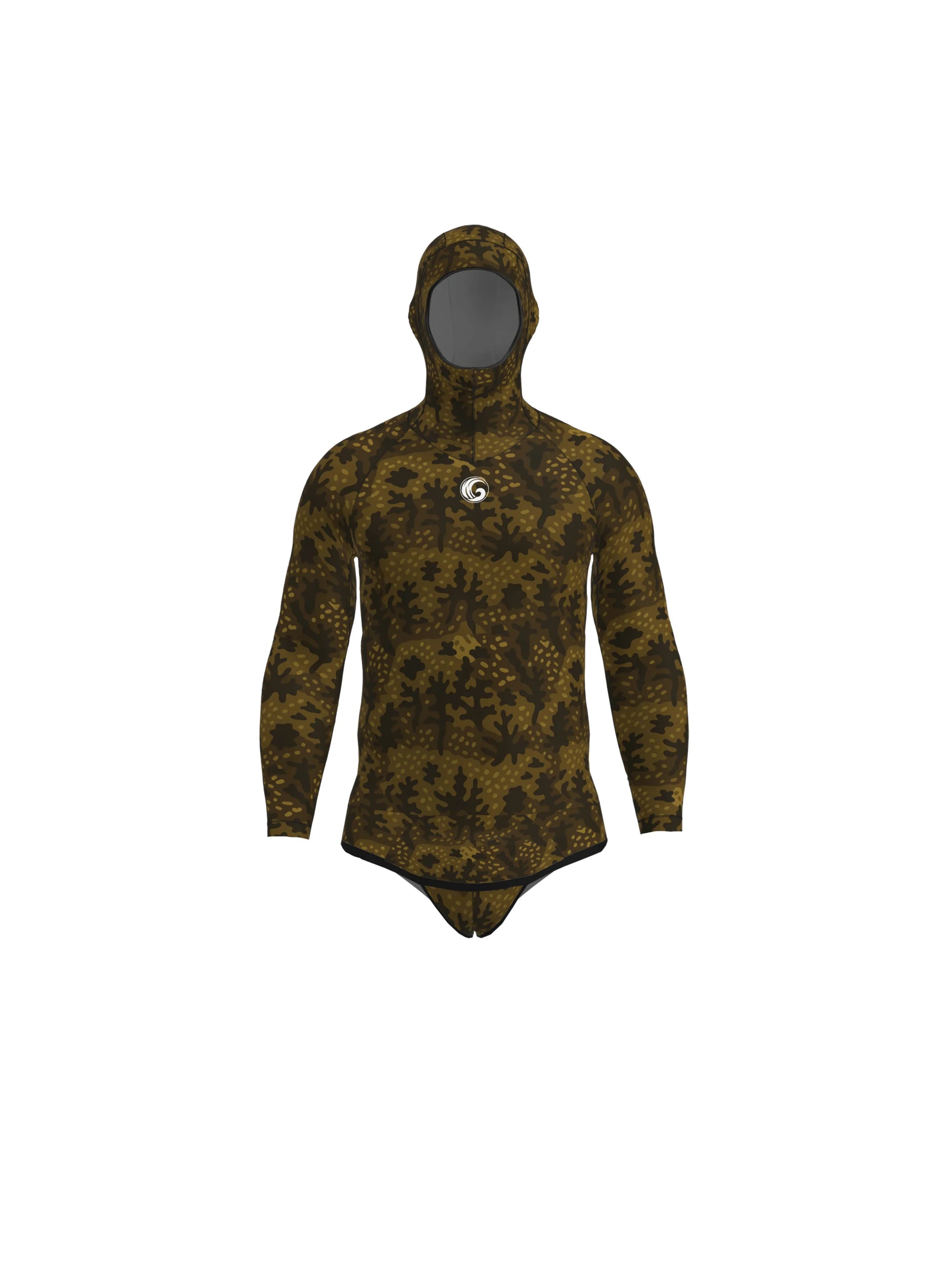 Men’s Freediving Wetsuit Top - Rock Moss