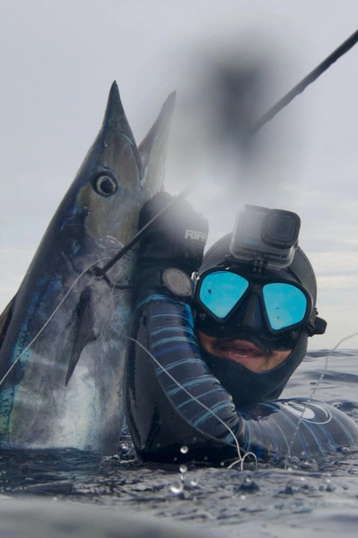 Men’s Two Piece Freediving Wetsuit  - Wahoo Print