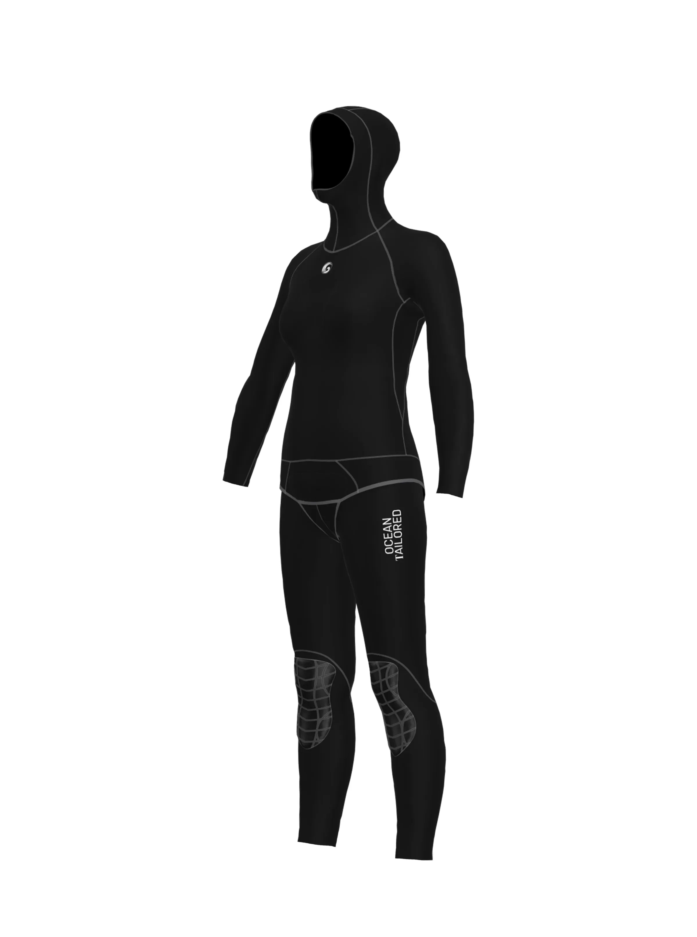 Women’s Two Piece Freediving Wetsuit  - Stealth