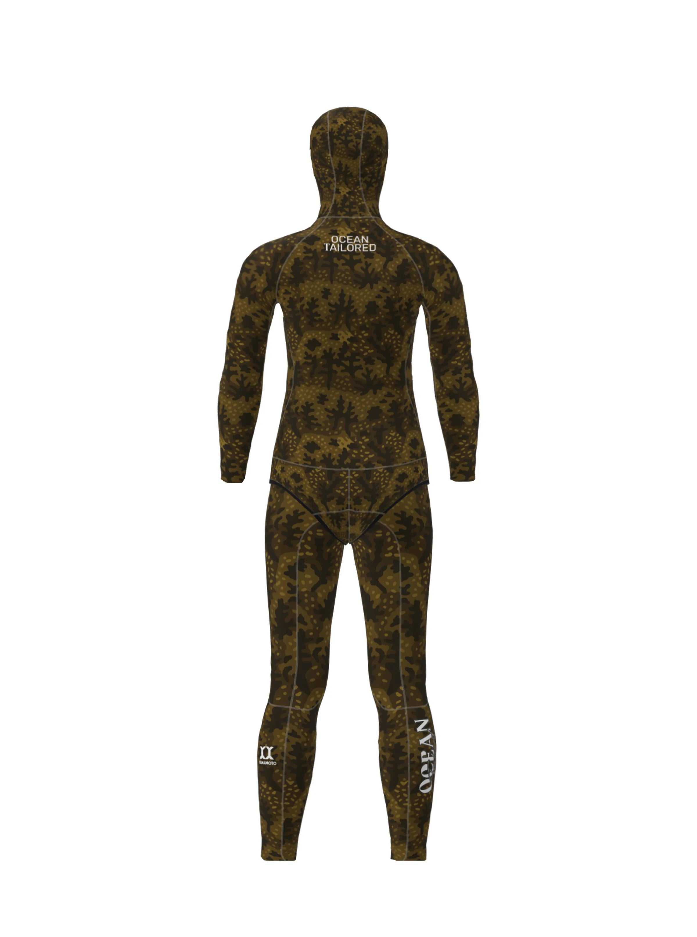 Women’s Two Piece Freediving Wetsuit  - Rock Moss