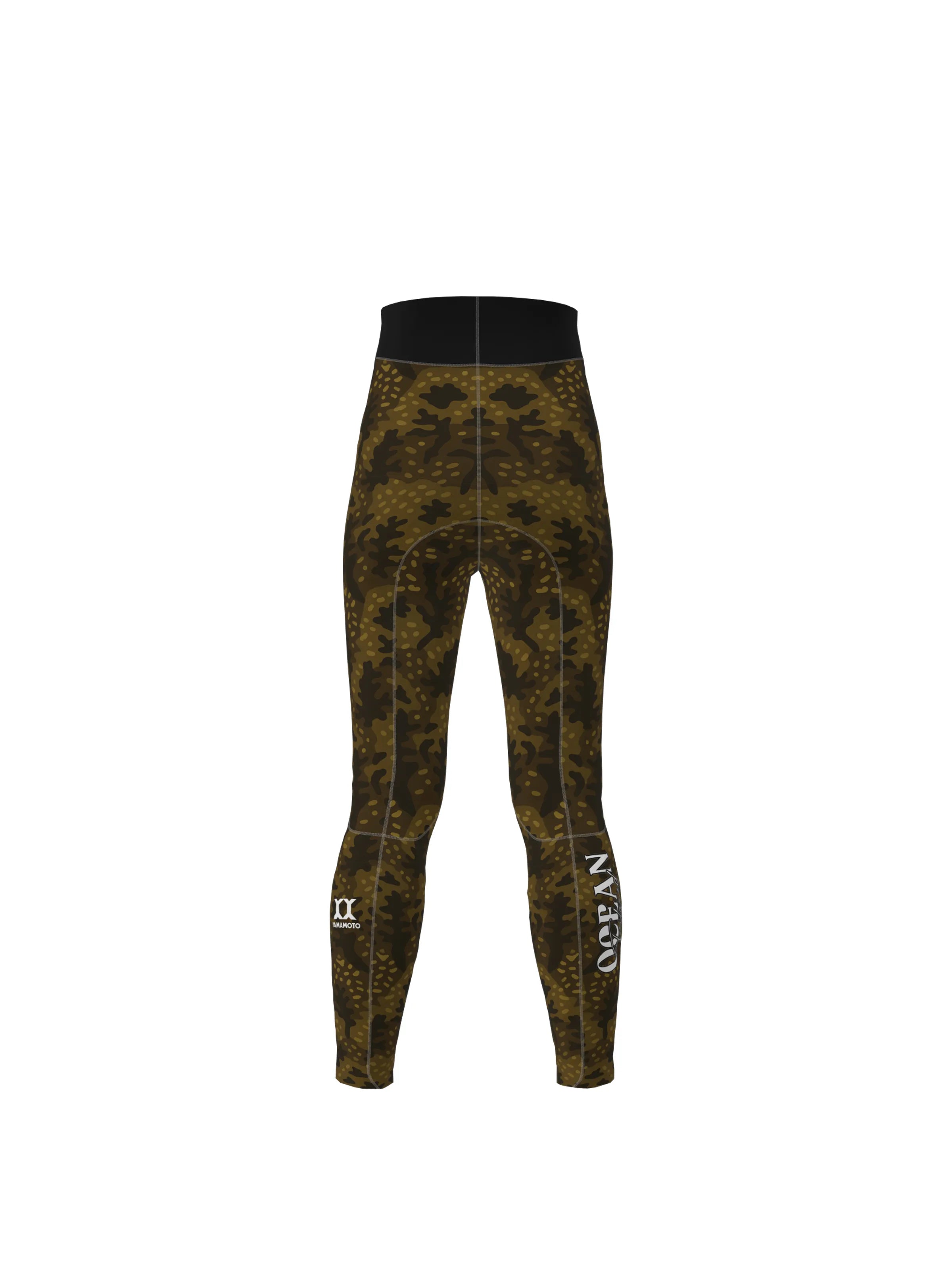 Women's Freediving High-Waisted Wetsuit Bottom - Rock Moss