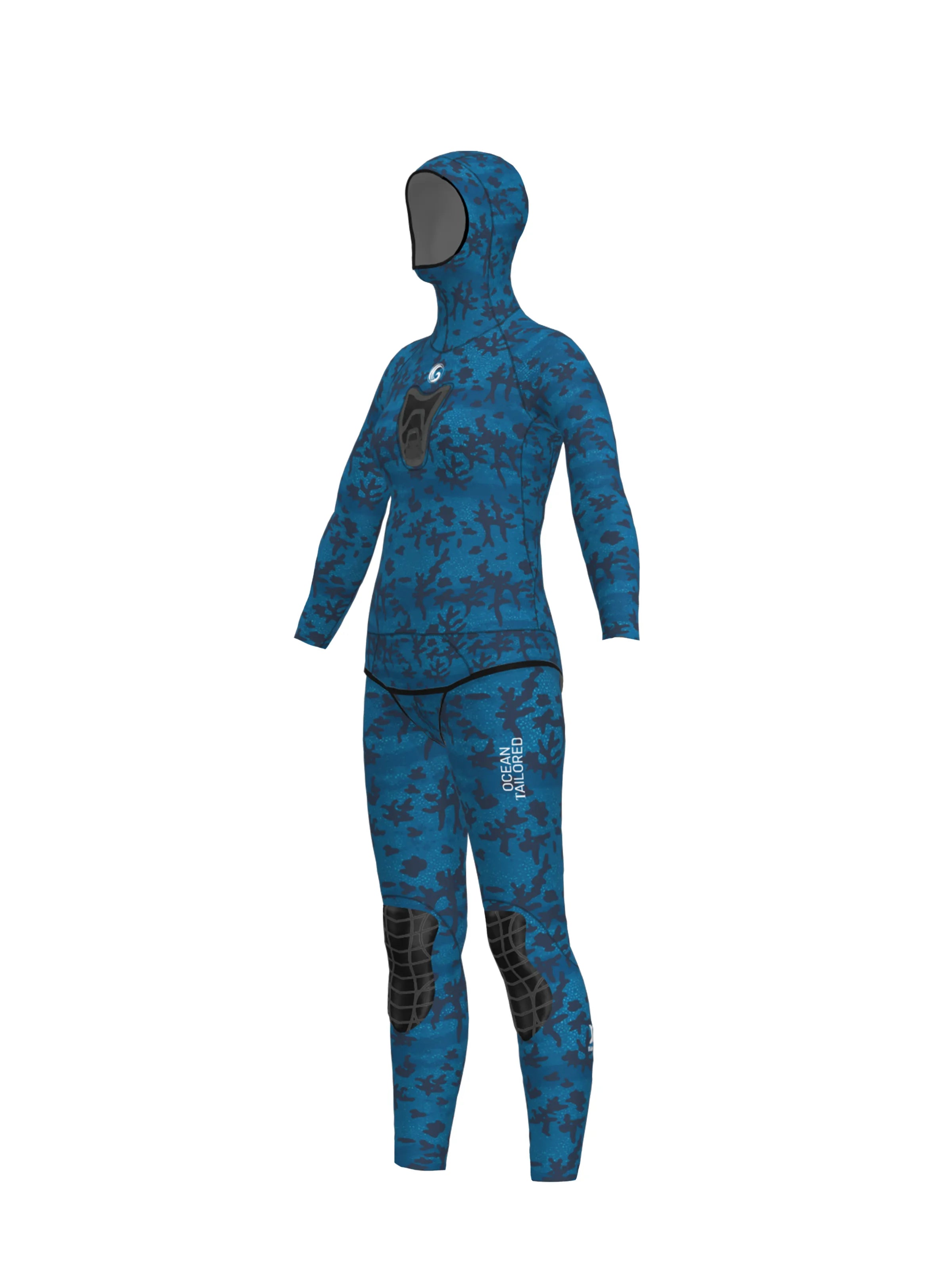 Women's Two Piece Spearfishing Wetsuit with Chest Loading Pad –  Rock Moss