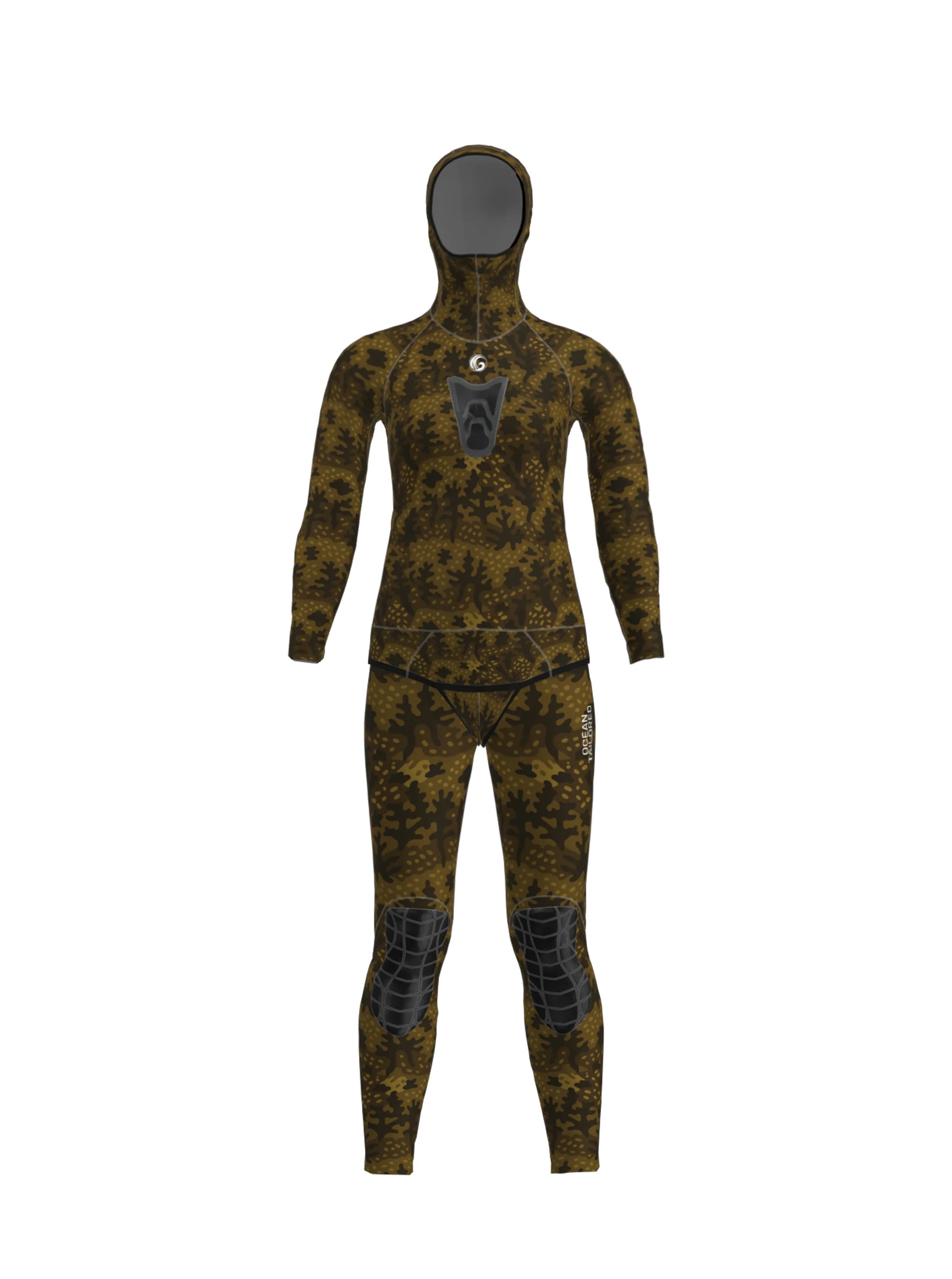 Women's Two Piece Spearfishing Wetsuit with Chest Loading Pad –  Rock Moss