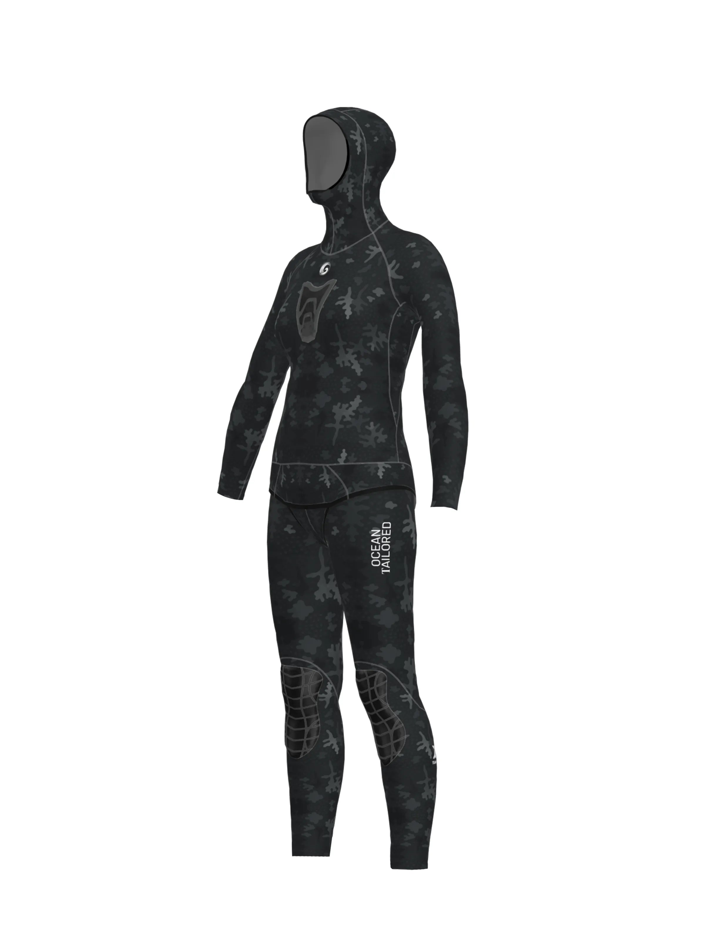 Women's Two Piece Spearfishing Wetsuit with Chest Loading Pad –  Rock Moss