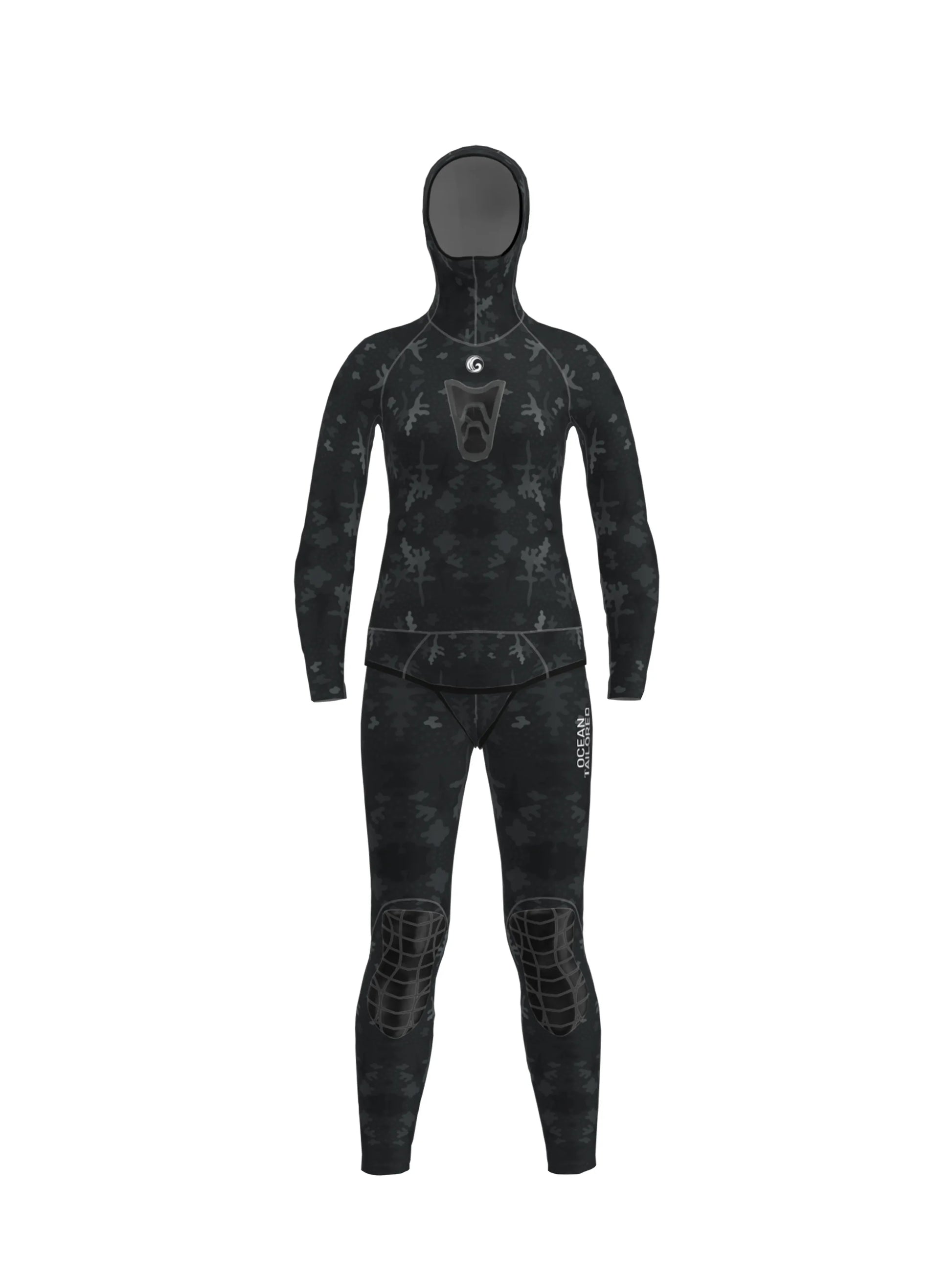 Women's Two Piece Spearfishing Wetsuit Two-Piece with Chest Loading Pad - Stealth