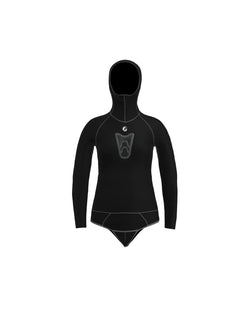 Women's Spearfishing Wetsuit Top- Rock Moss