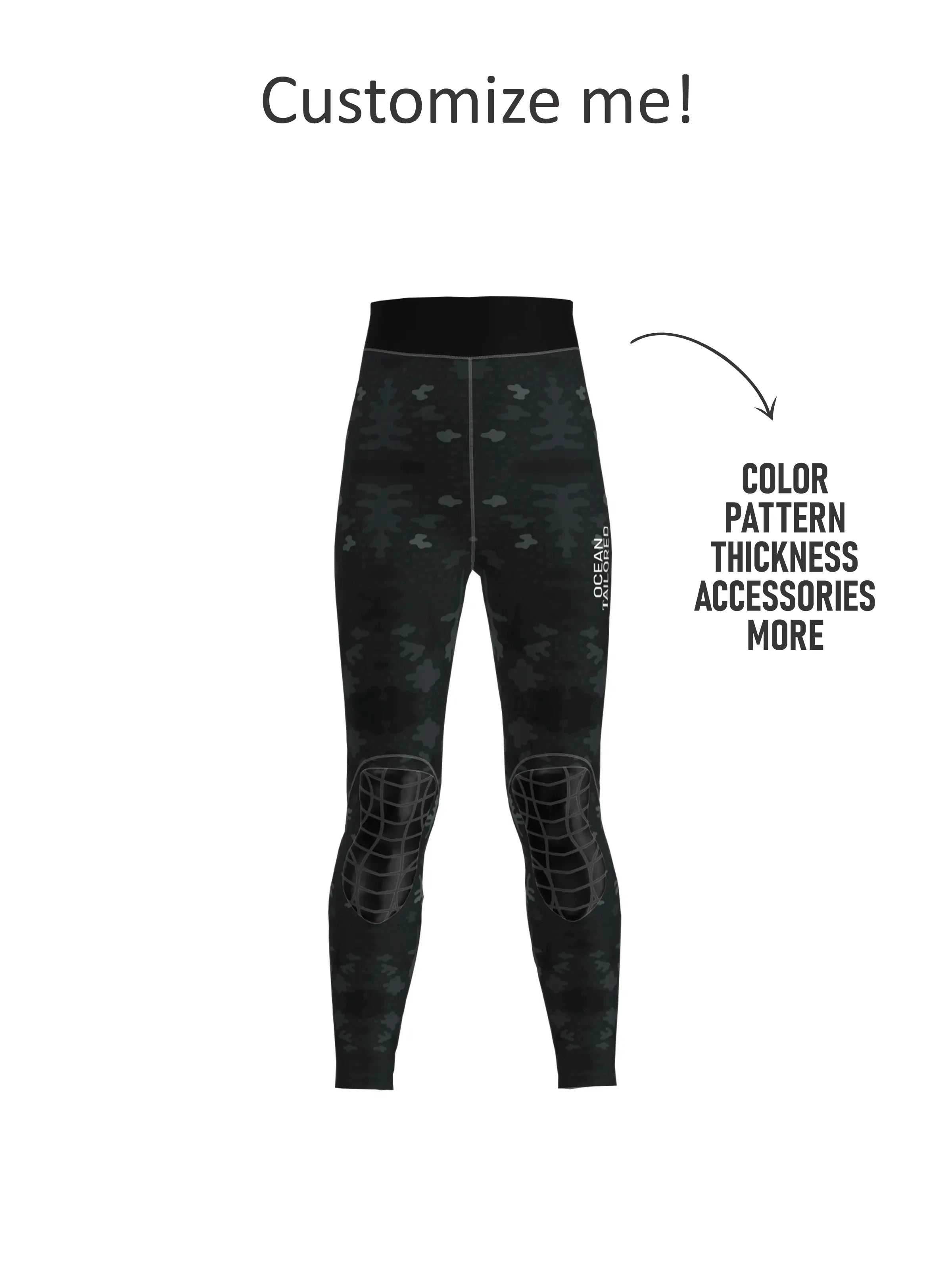 Women's Spearfishing High-Waisted Wetsuit Bottom - Stealth