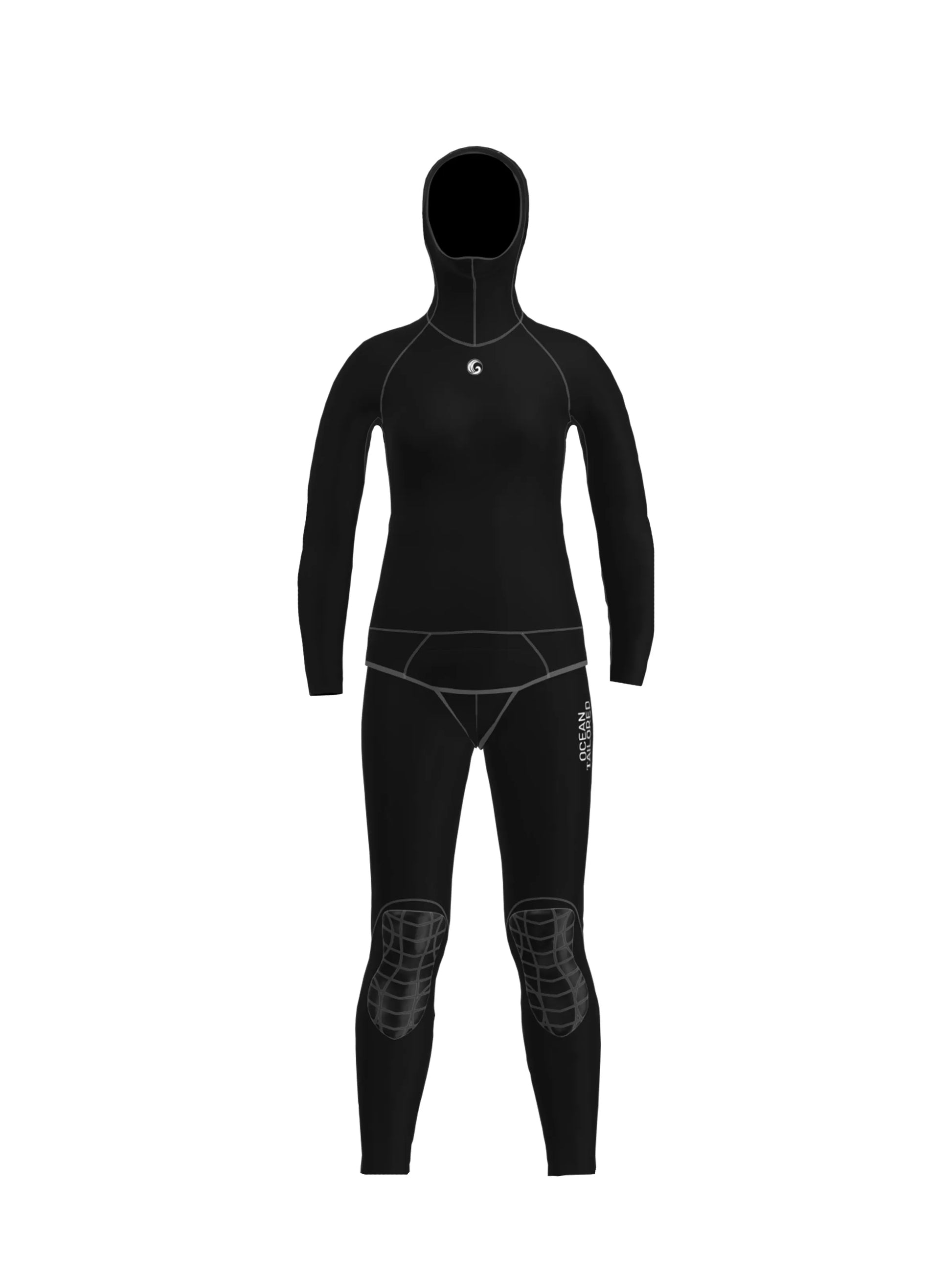 Women's Two Piece Freediving Wetsuit  - Solid Colors
