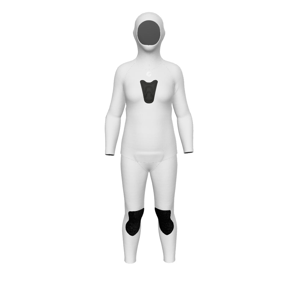 Women's Two Piece Spearfishing Wetsuit Two-Piece with Chest Loading Pad - Stealth