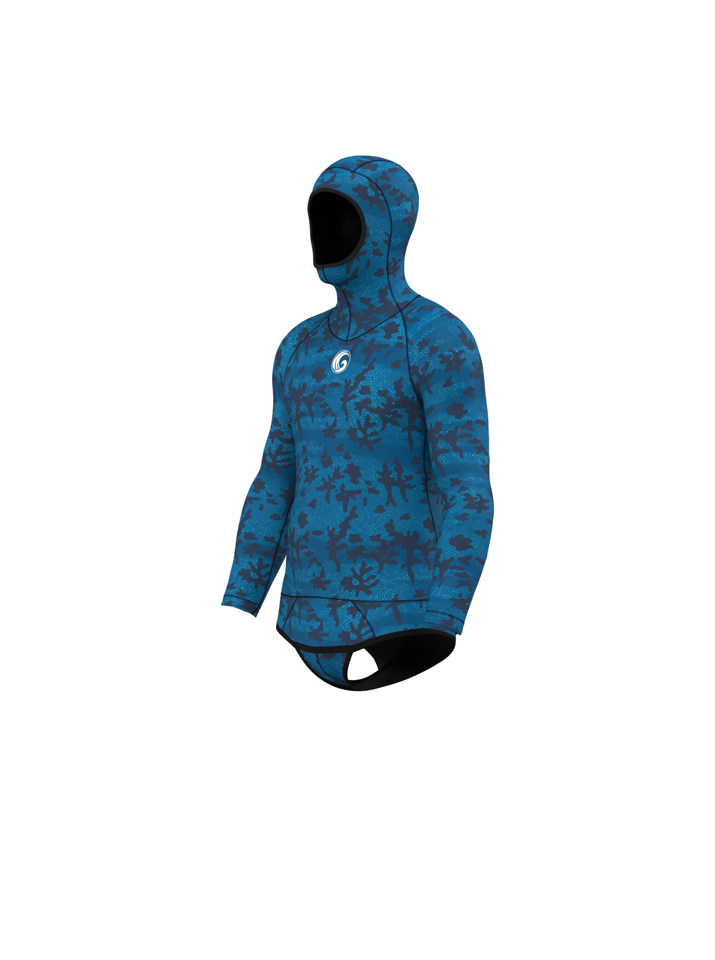 Men’s Freediving Wetsuit Top - Blue Reef