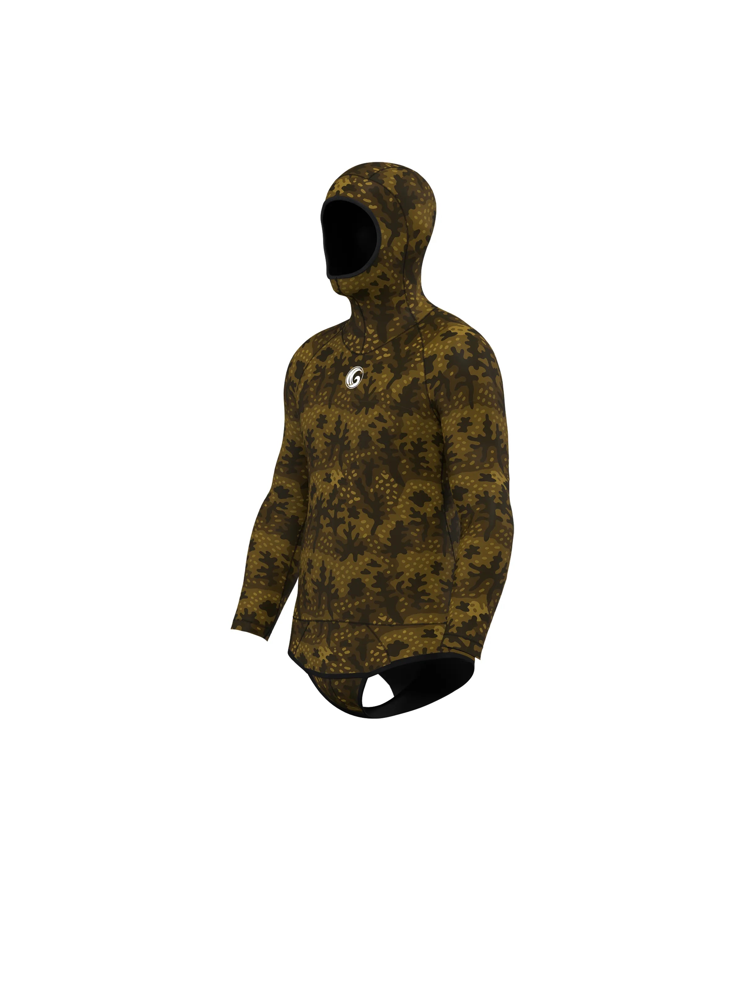 Men’s Freediving Wetsuit Top - Rock Moss