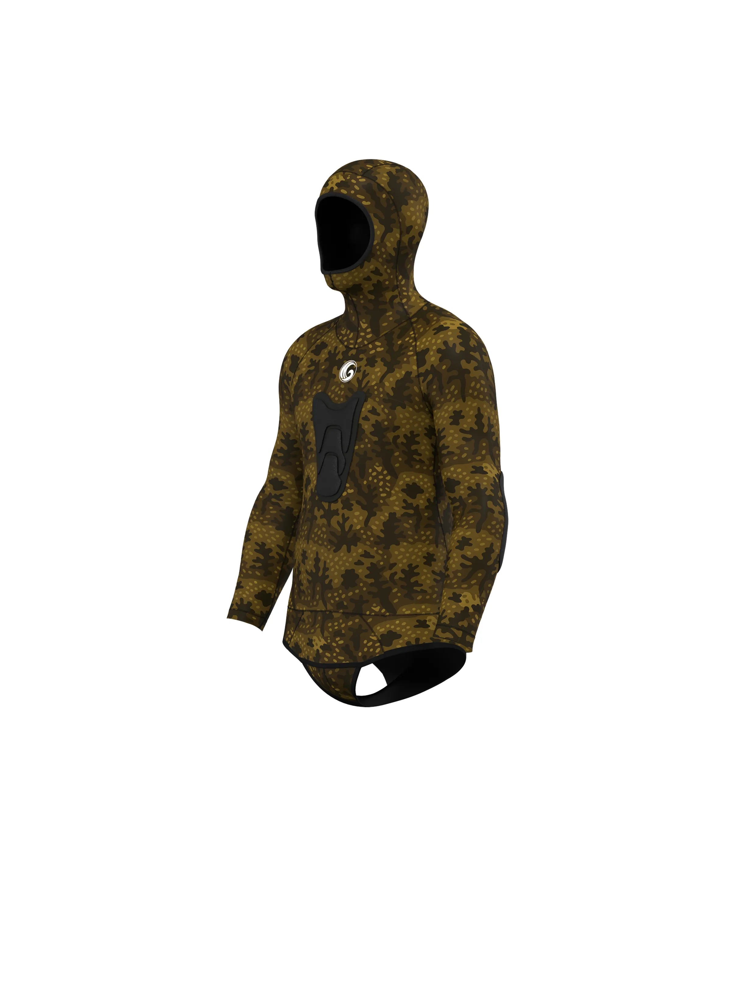 Men's Spearfishing Wetsuit Top - Rock Moss