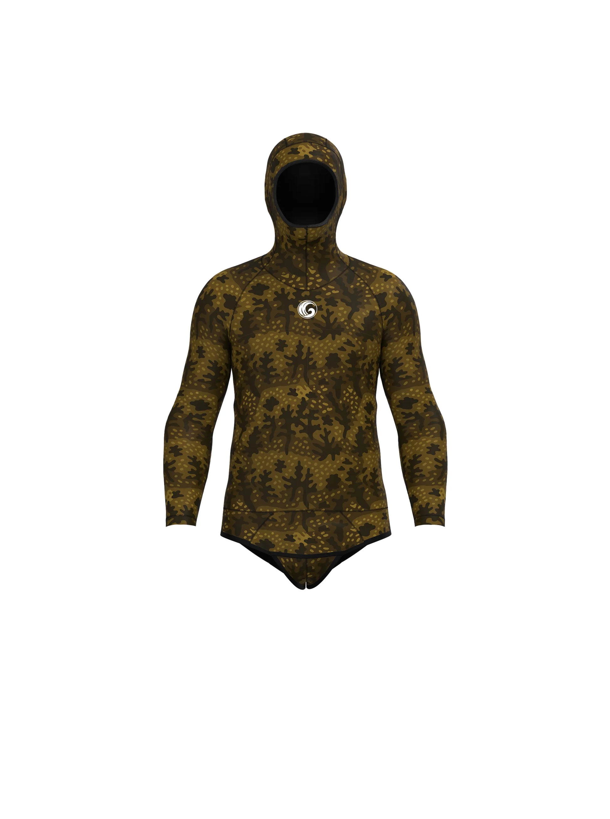 Men’s Freediving Wetsuit Top - Rock Moss