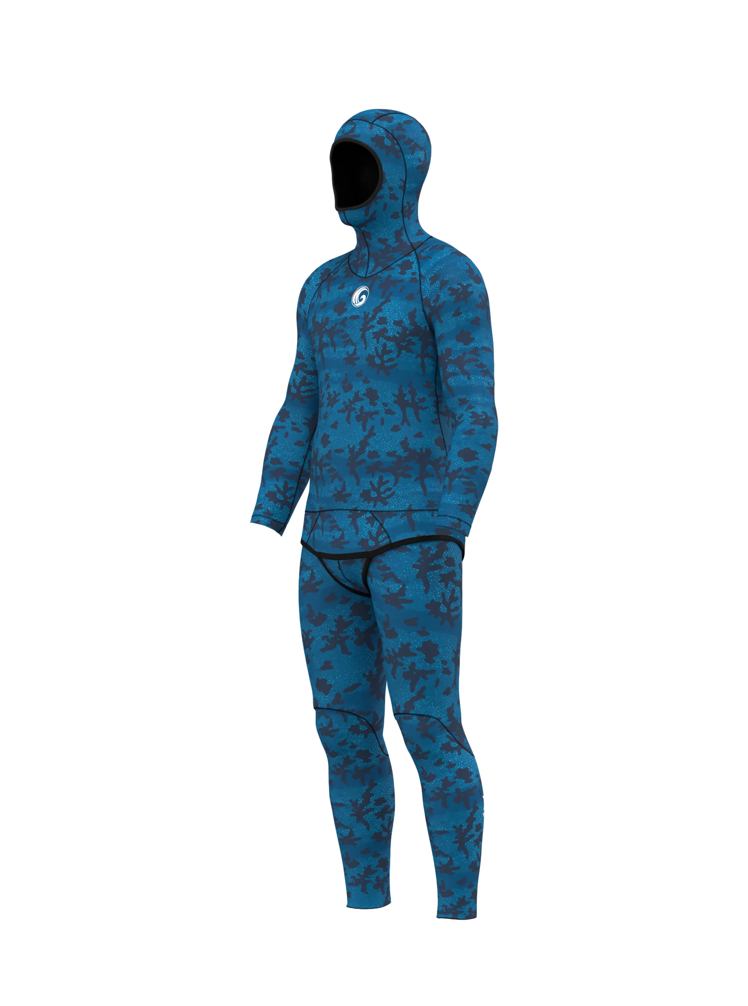 Men’s Two Piece Freediving Wetsuit  - Blue Reef
