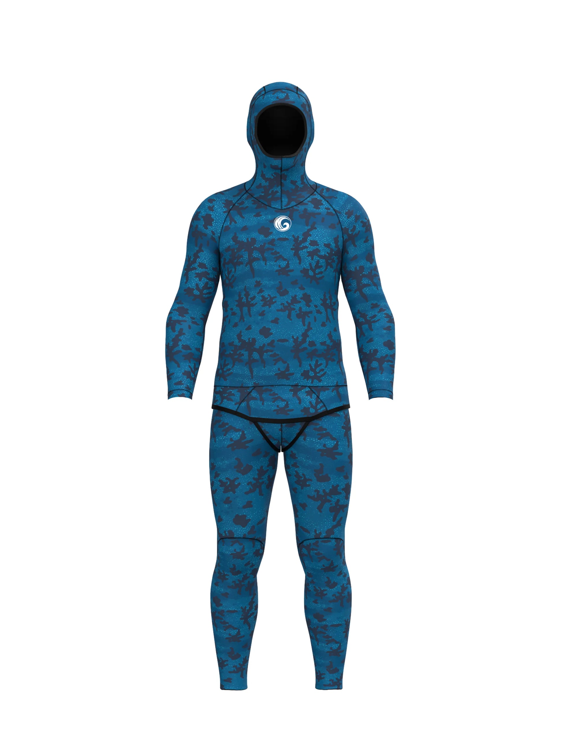 Men’s Two Piece Freediving Wetsuit  - Blue Reef