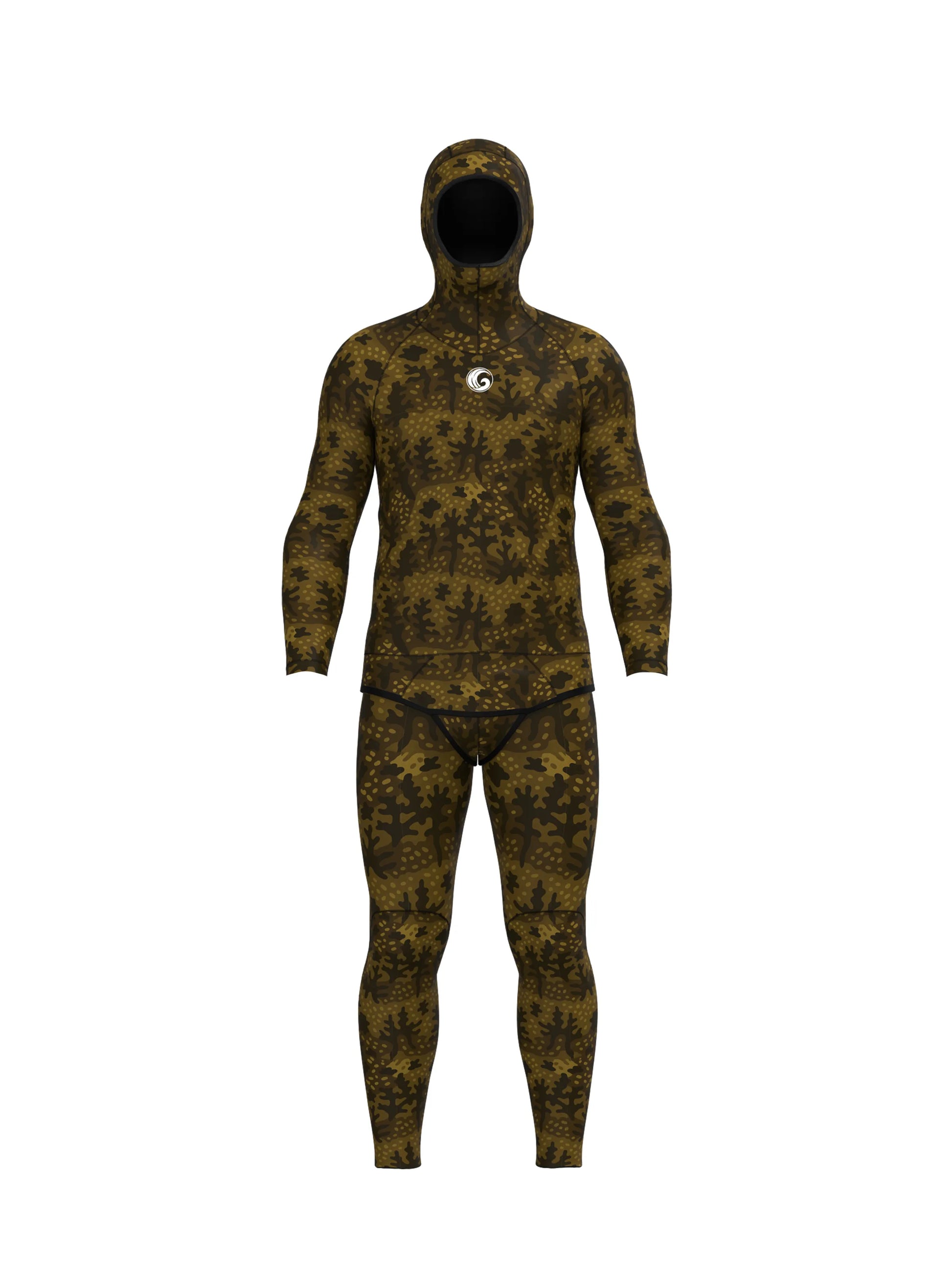 Men’s Two Piece Freediving Wetsuit   - Rock Moss