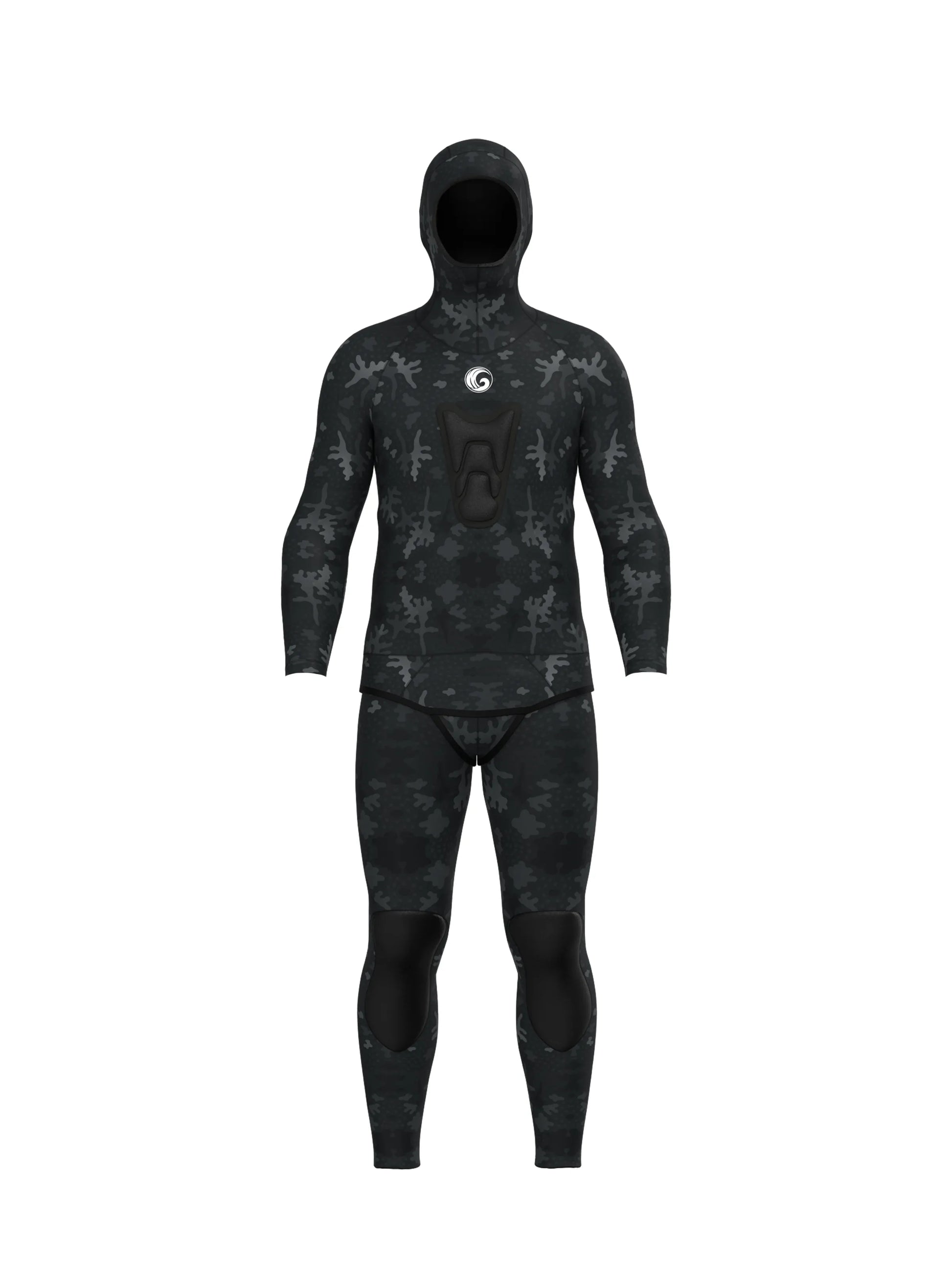 Men's Two Piece Spearfishing Wetsuit with Chest Loading Pad – Stealth