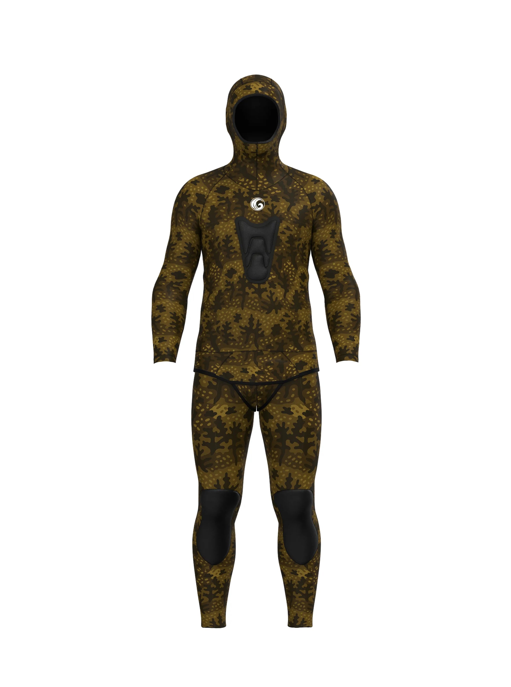 Men's Two Piece Spearfishing Wetsuit with Chest Loading Pad – Rock Moss